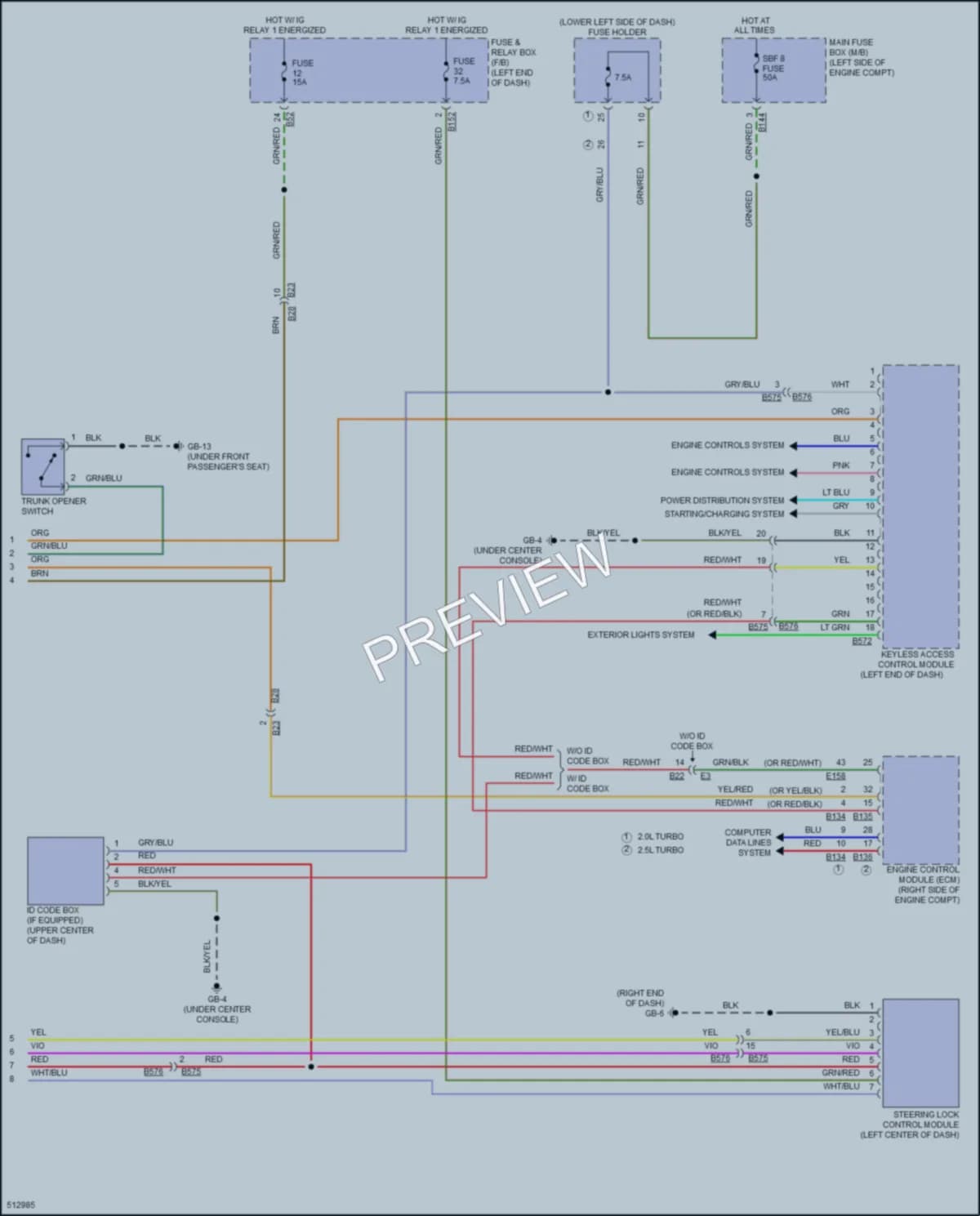 2016 Subaru WRX Anti Theft wiring diagram preview