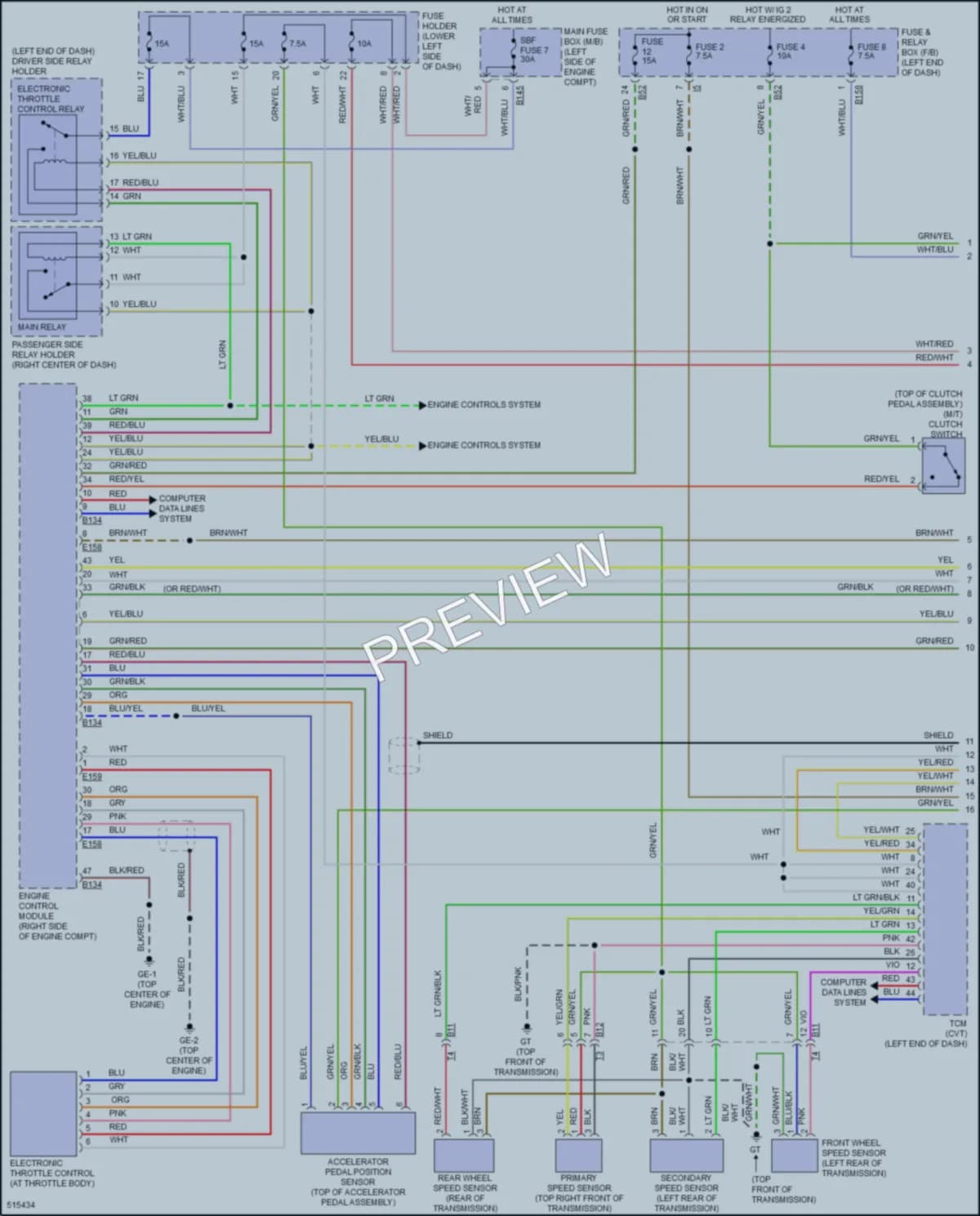 2016 Subaru WRX Cruise Control wiring diagram preview