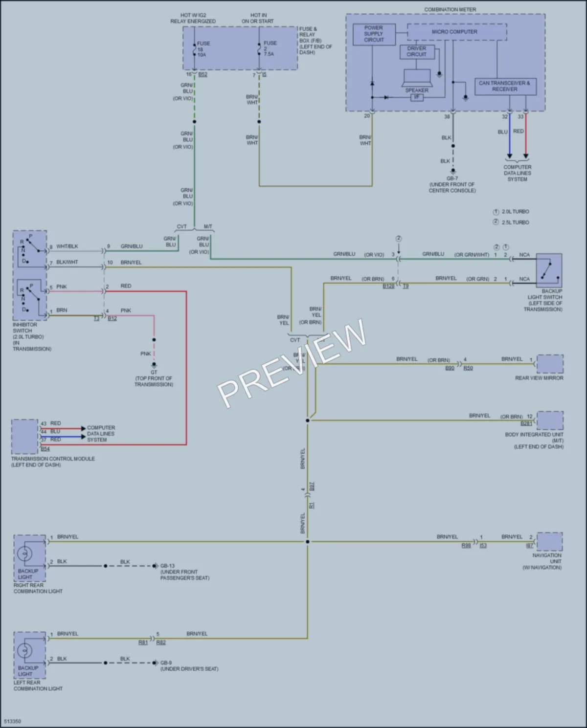 2016 Subaru WRX Exterior Lights wiring diagram preview