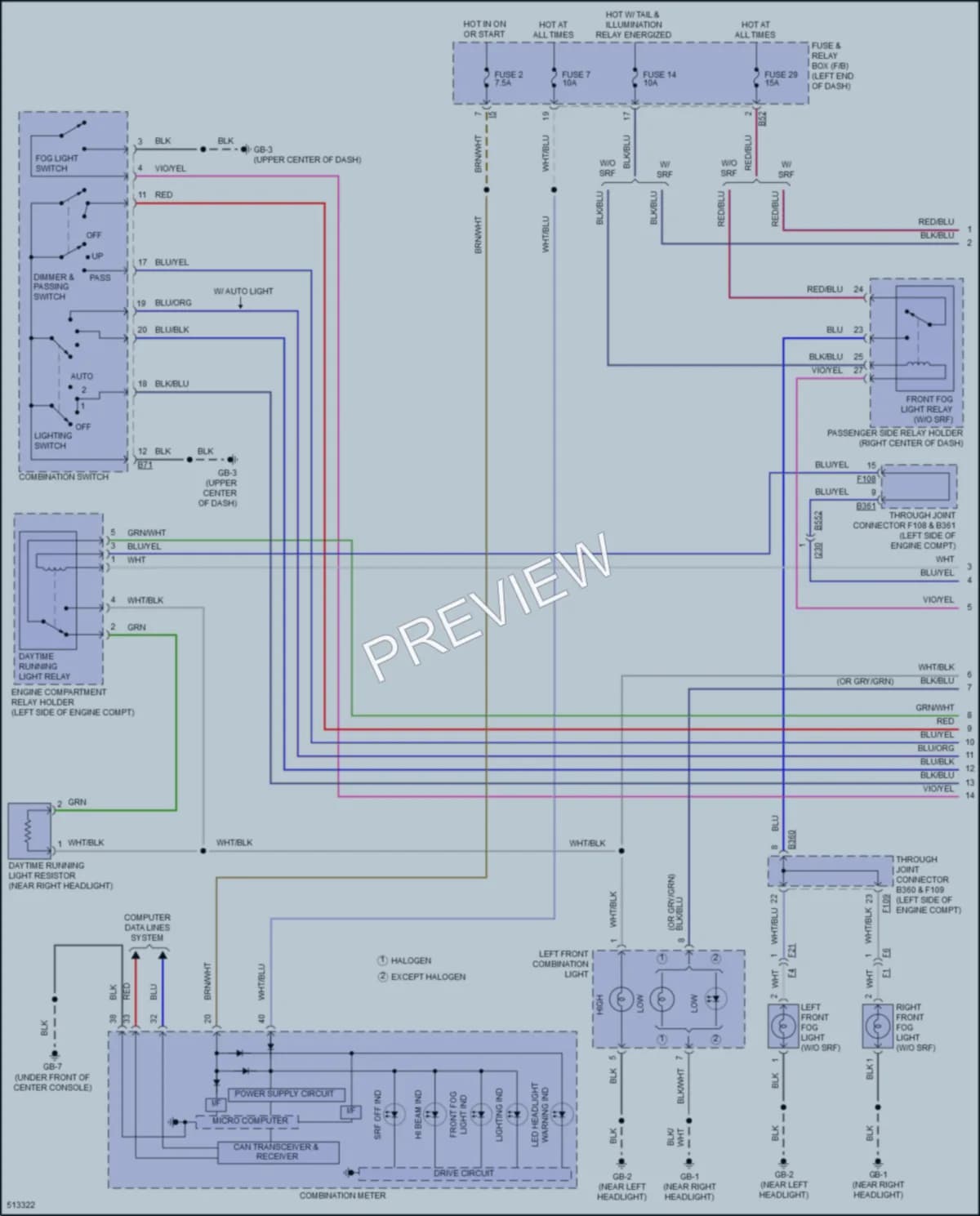 2016 Subaru WRX Headlights wiring diagram preview
