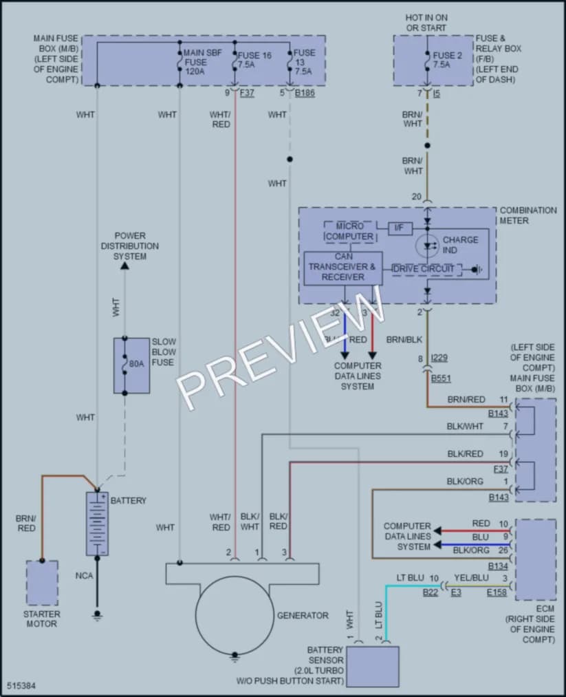2016 Subaru WRX Starting Charging wiring diagram preview