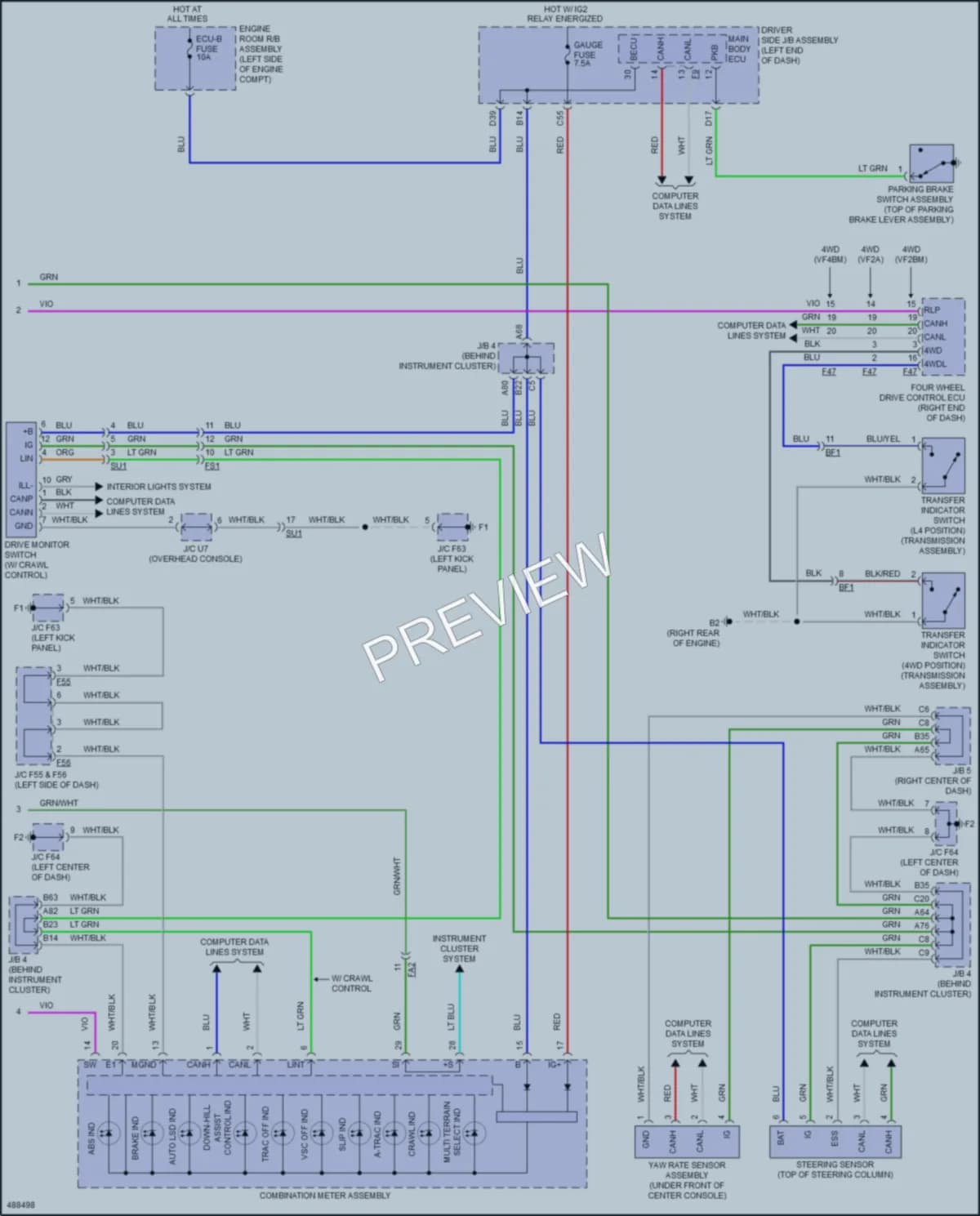 2016 Toyota 4Runner Anti Lock Brakes wiring diagram preview