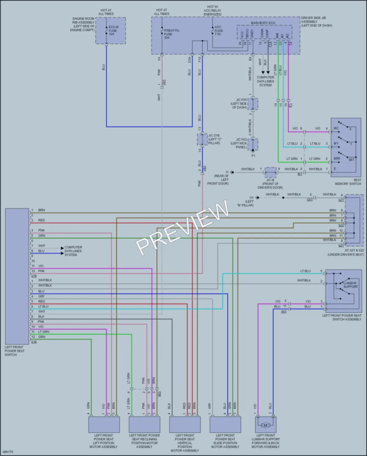 2016 Toyota 4Runner Memory Systems wiring diagram preview