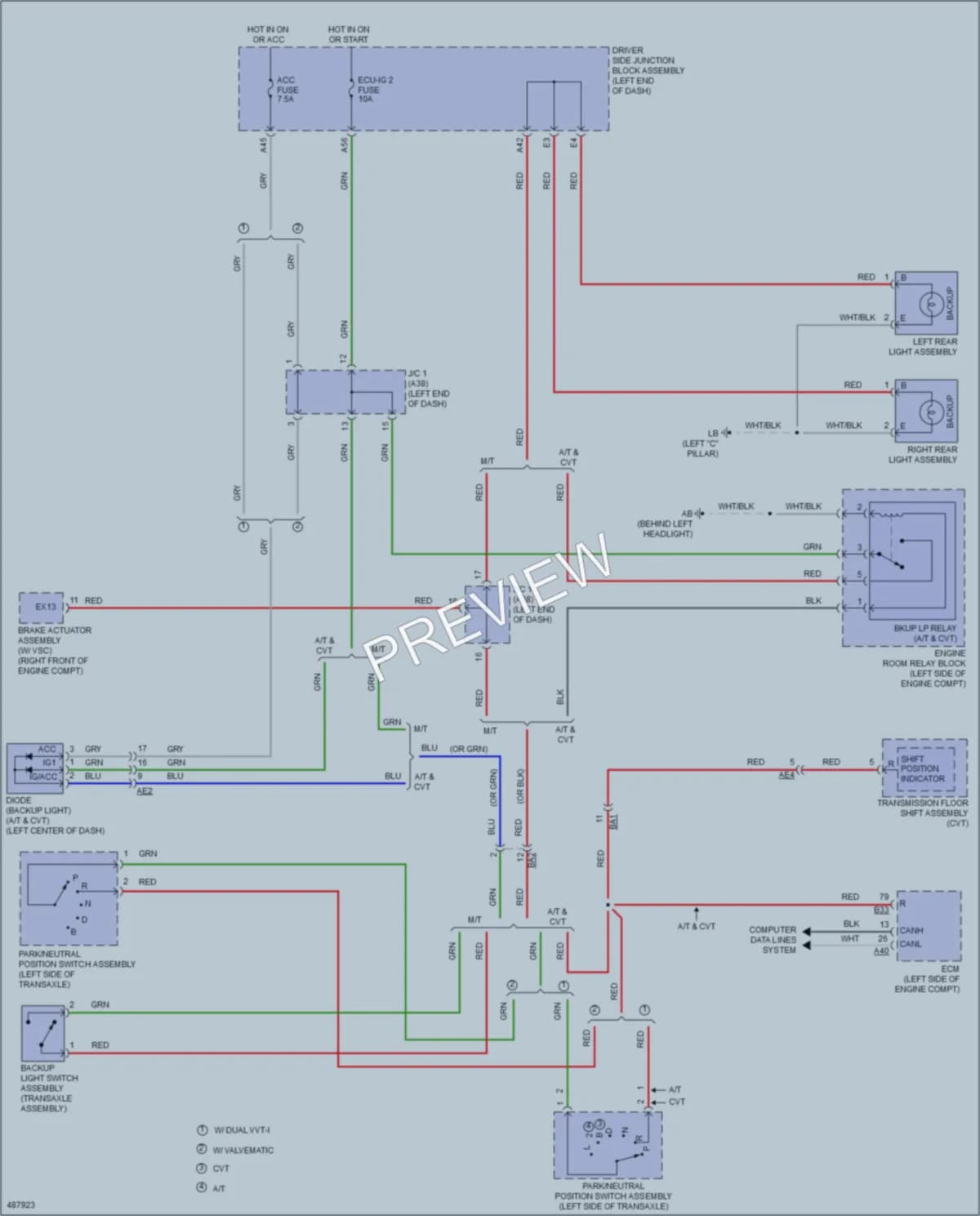 2016 Toyota Corolla Exterior Lights wiring diagram preview