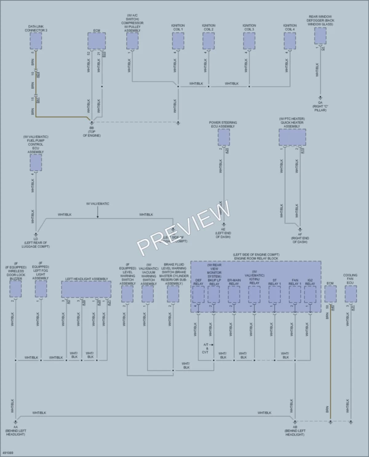 2016 Toyota Corolla Ground Distribution wiring diagram preview