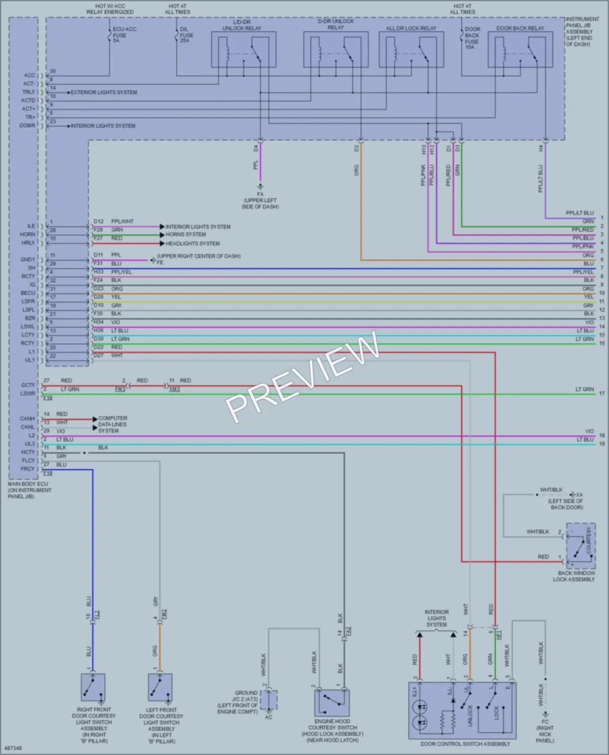 2016 Toyota HighlanderHybrid Anti Theft wiring diagram preview