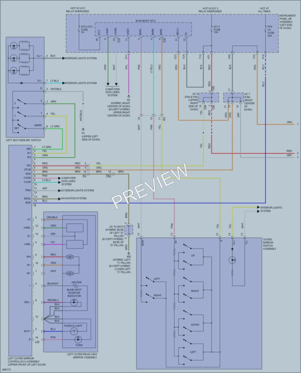 2016 Toyota HighlanderHybrid Memory Systems wiring diagram preview