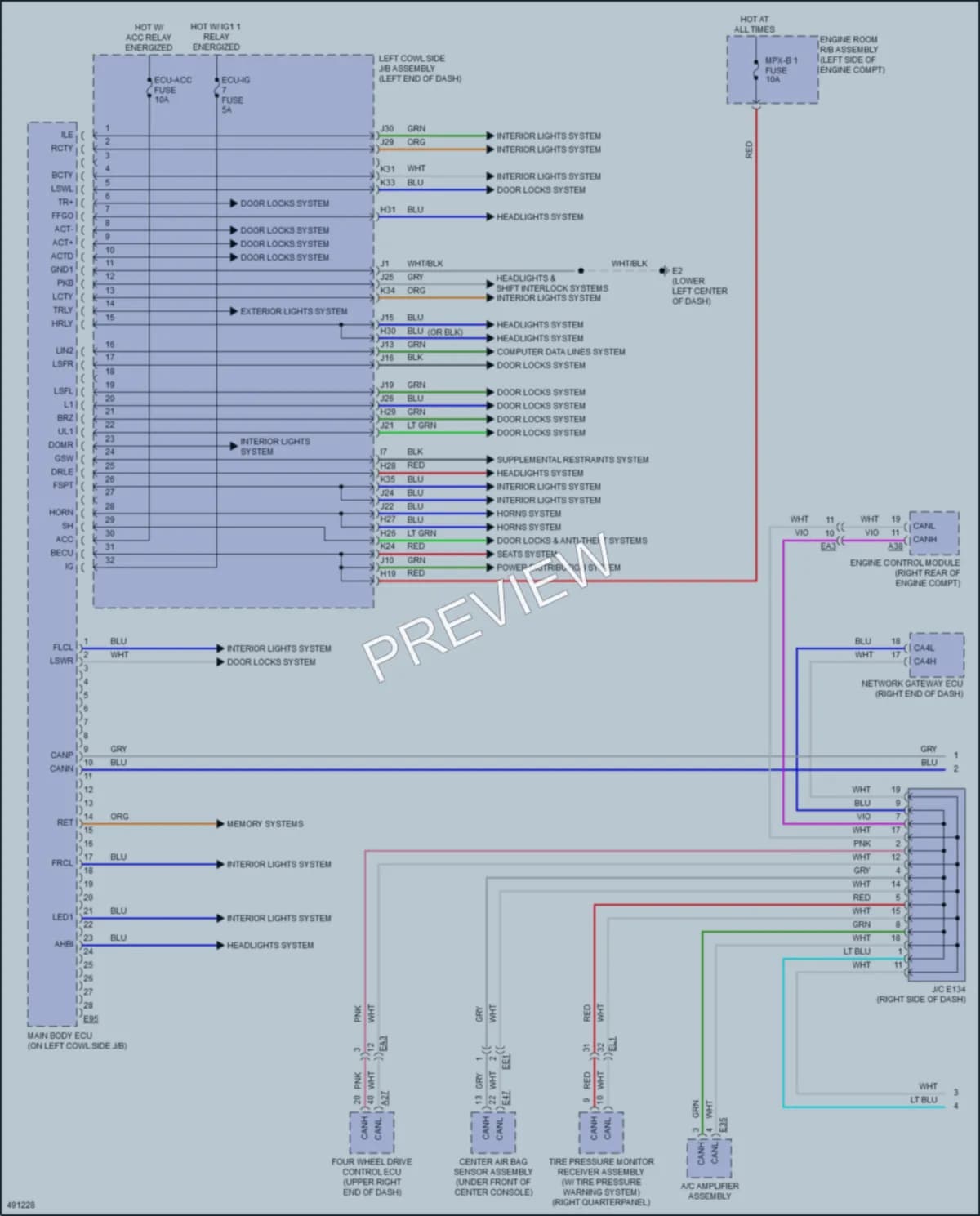 2016 Toyota LandCruiser Body Control Modules wiring diagram preview