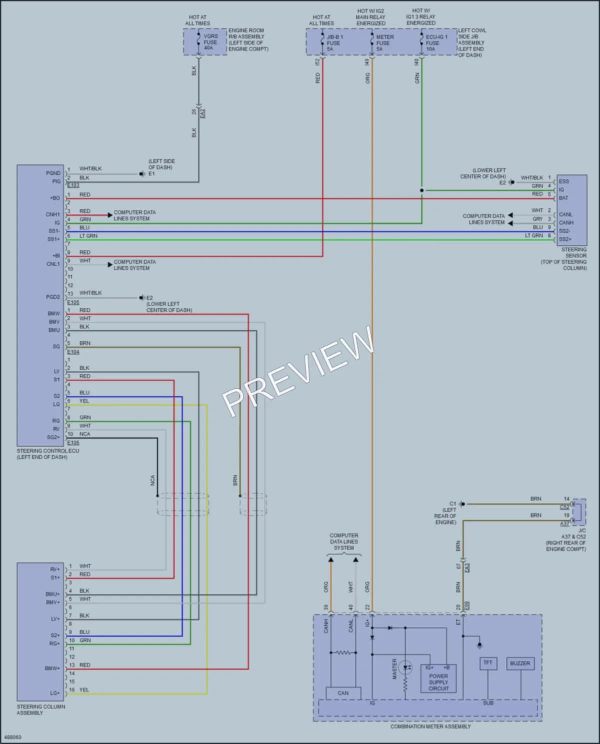 2016 Toyota LandCruiser Electronic Power Steering wiring diagram preview