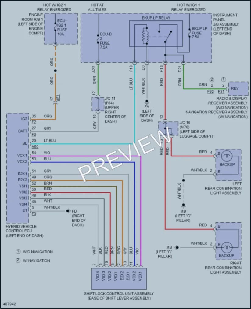 2016 Toyota Prius Exterior Lights wiring diagram preview