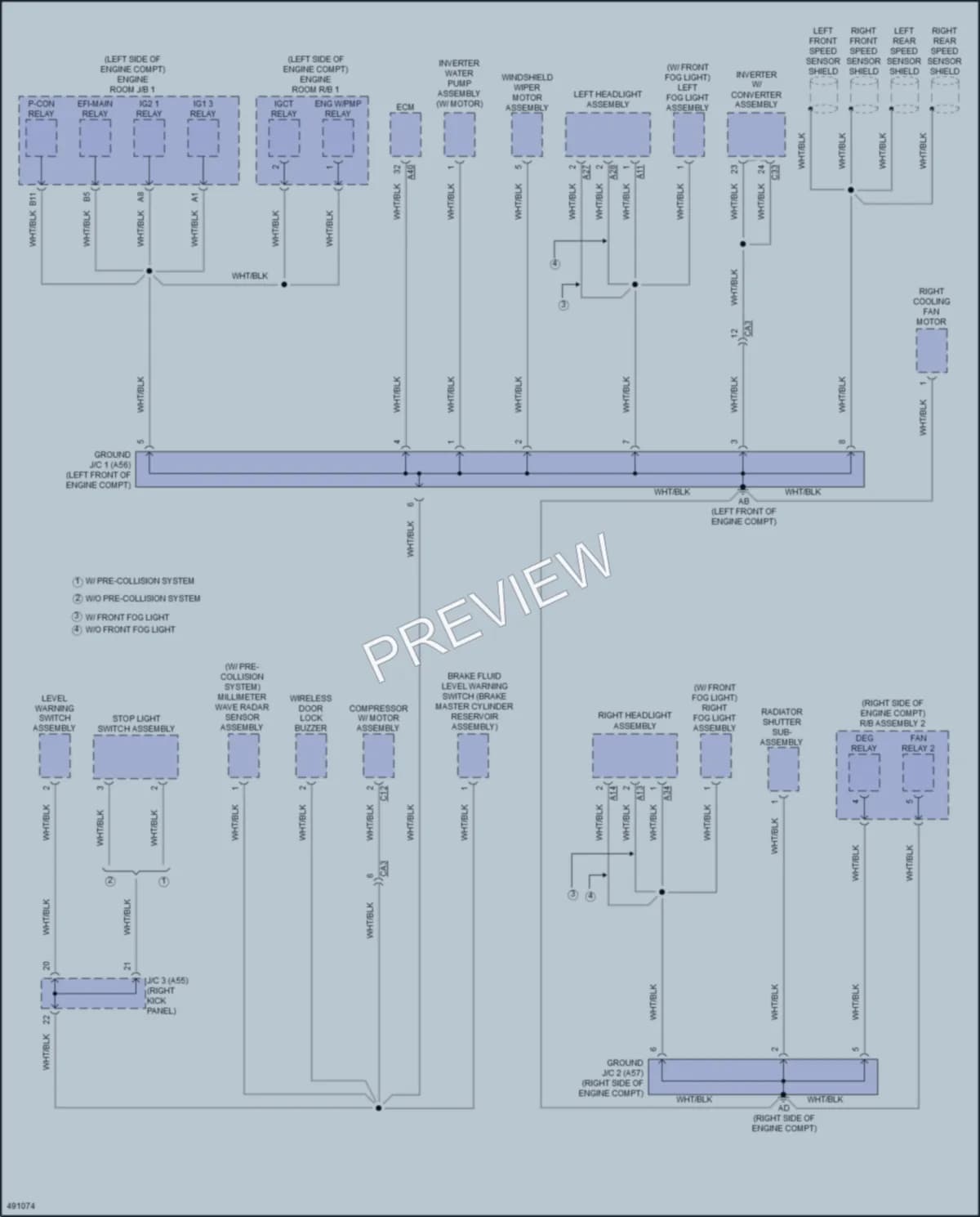 2016 Toyota Prius Ground Distribution wiring diagram preview