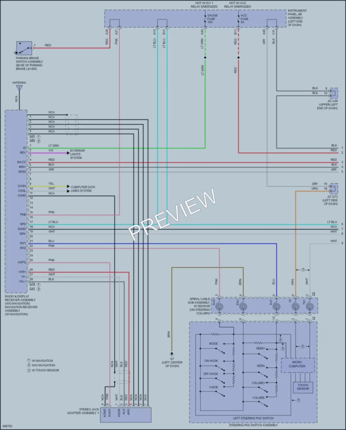 2016 Toyota Priusc Radio wiring diagram preview