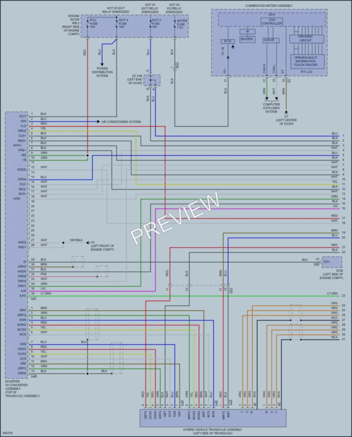 2016 Toyota Priusc Transmission wiring diagram preview