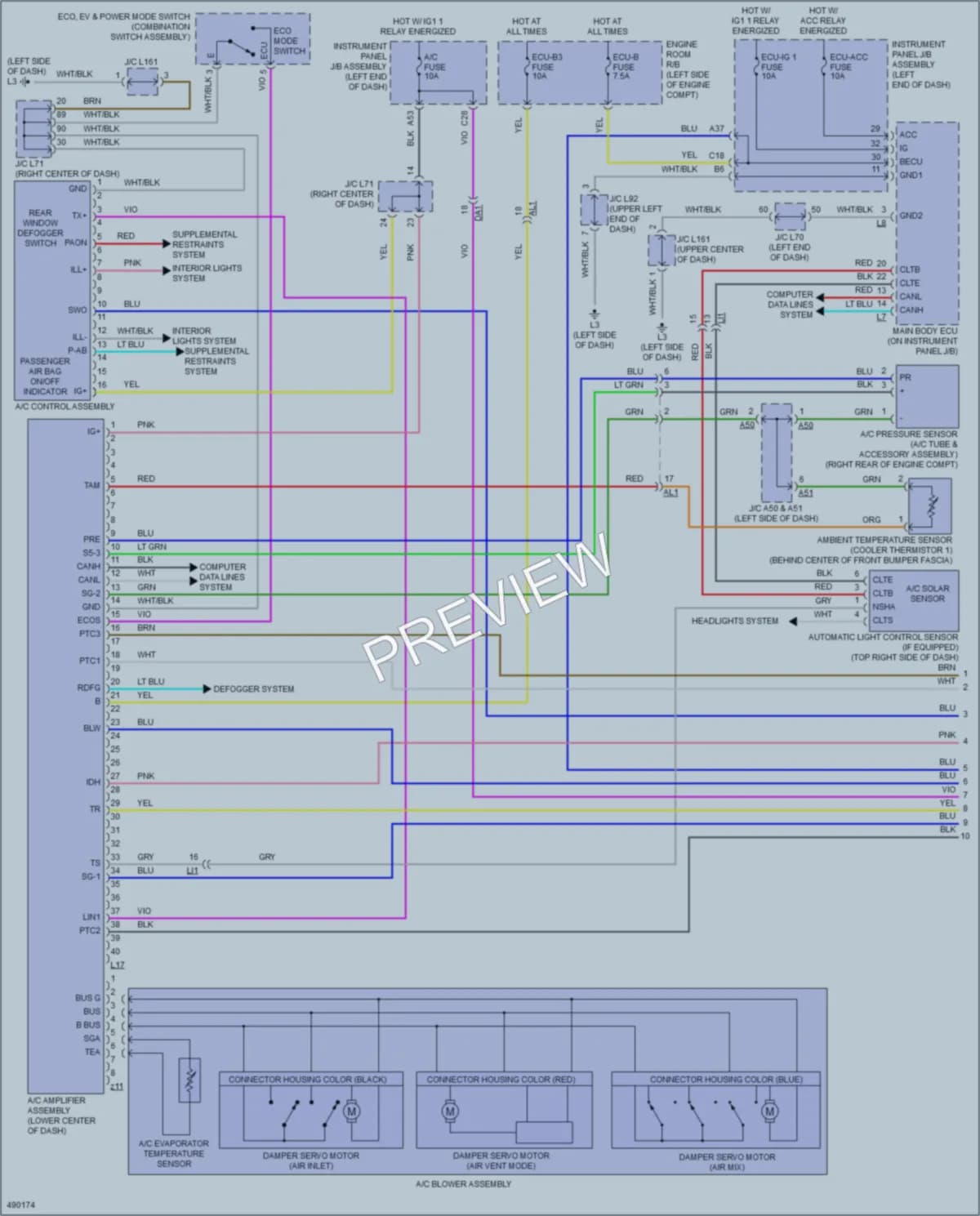 2016 Toyota Priusv Air Conditioning wiring diagram preview