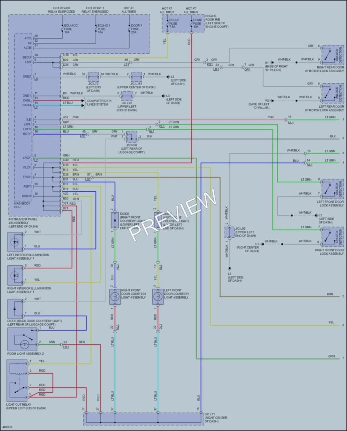 2016 Toyota Priusv Interior Lights wiring diagram preview