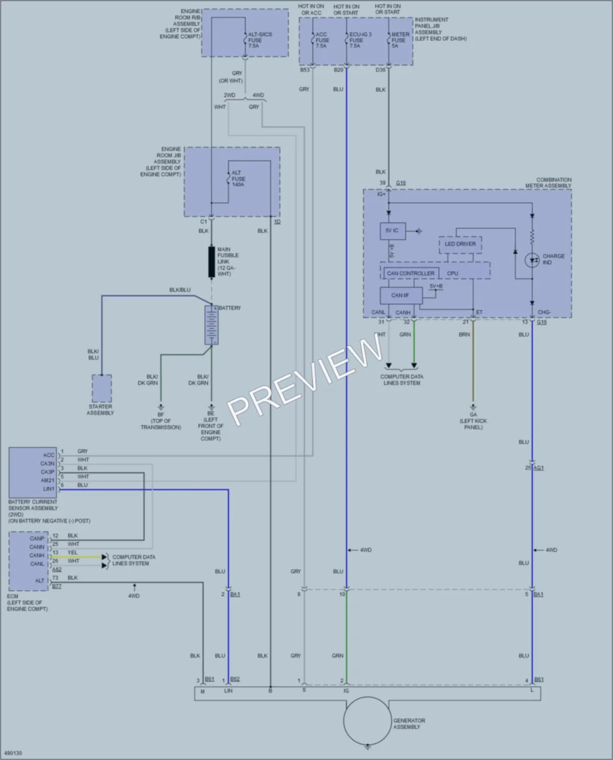 2016 Toyota RAV4Hybrid Starting Charging wiring diagram preview