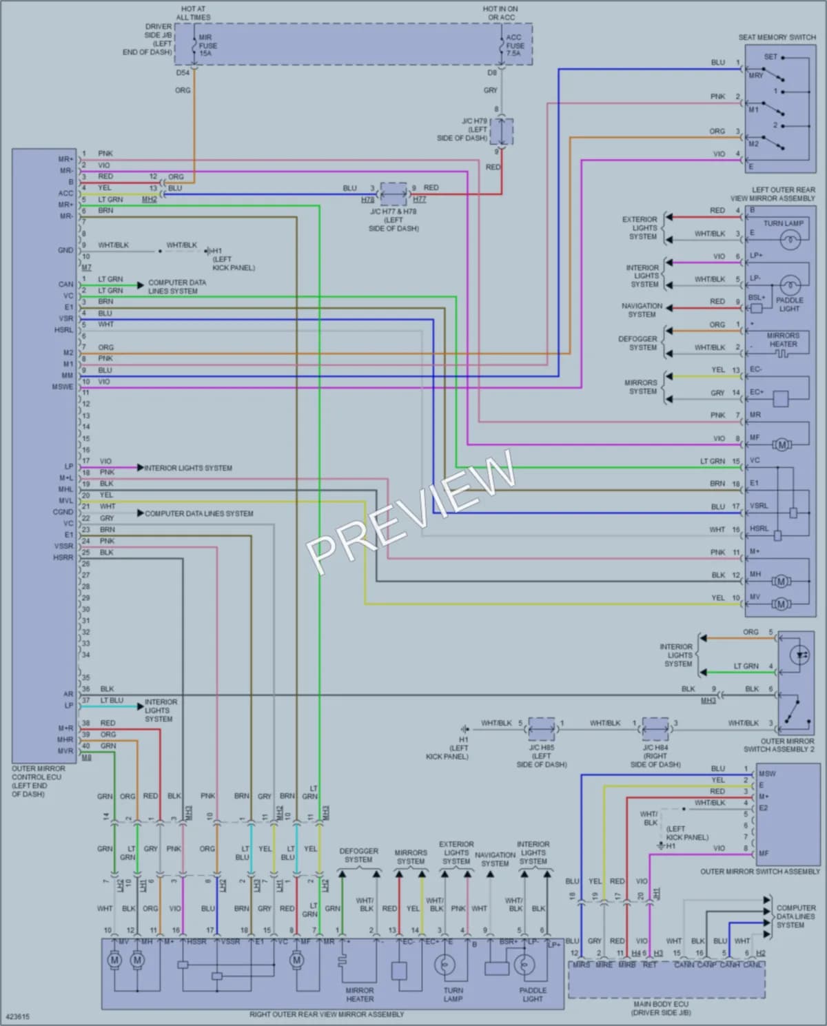 2016 Toyota Sequoia Memory Systems wiring diagram preview
