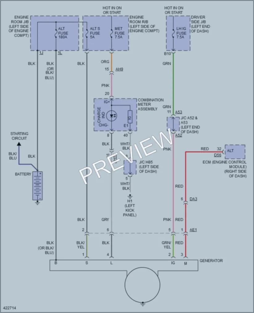 2016 Toyota Sequoia Starting Charging wiring diagram preview
