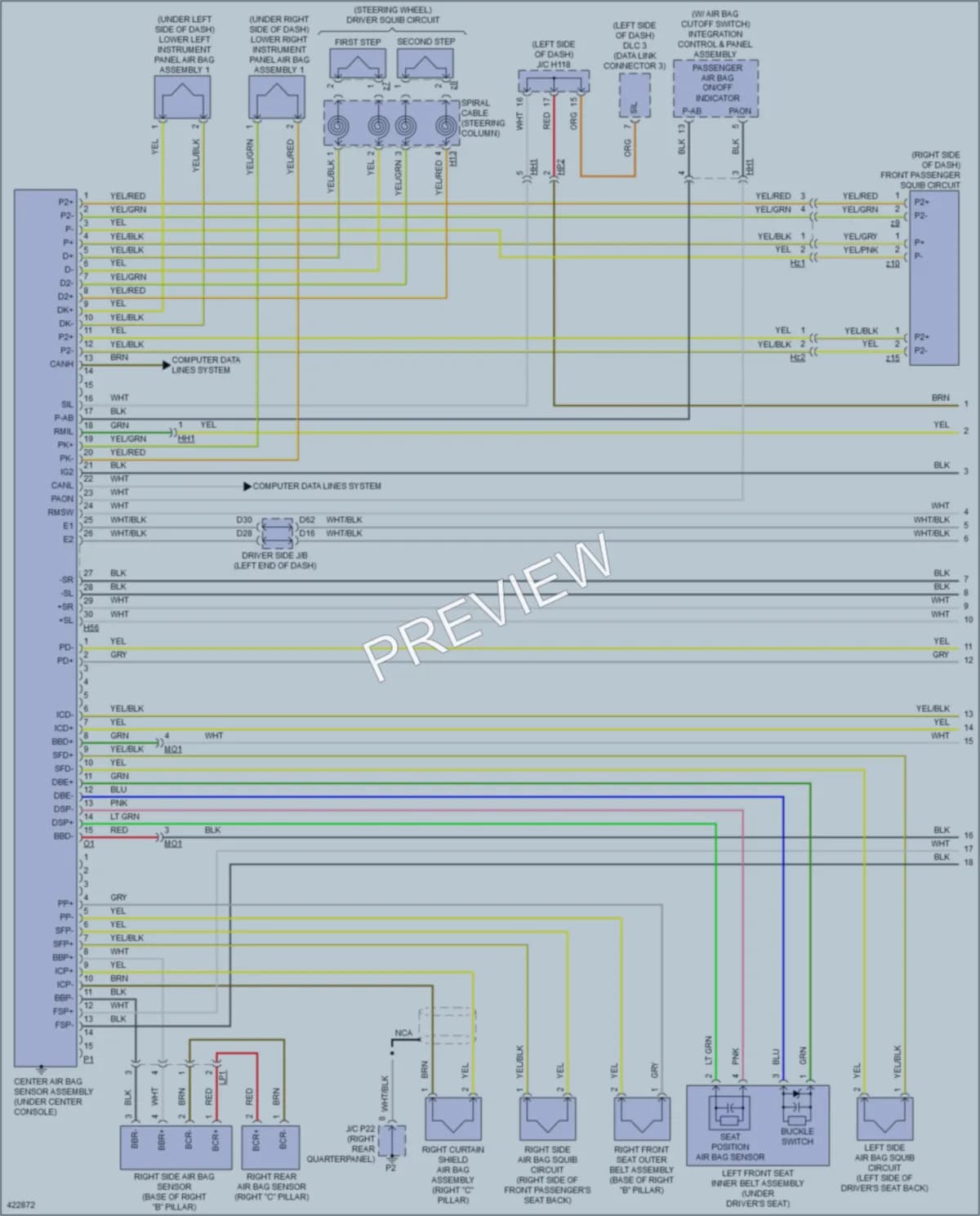 2016 Toyota Sequoia Supplemental Restraints wiring diagram preview