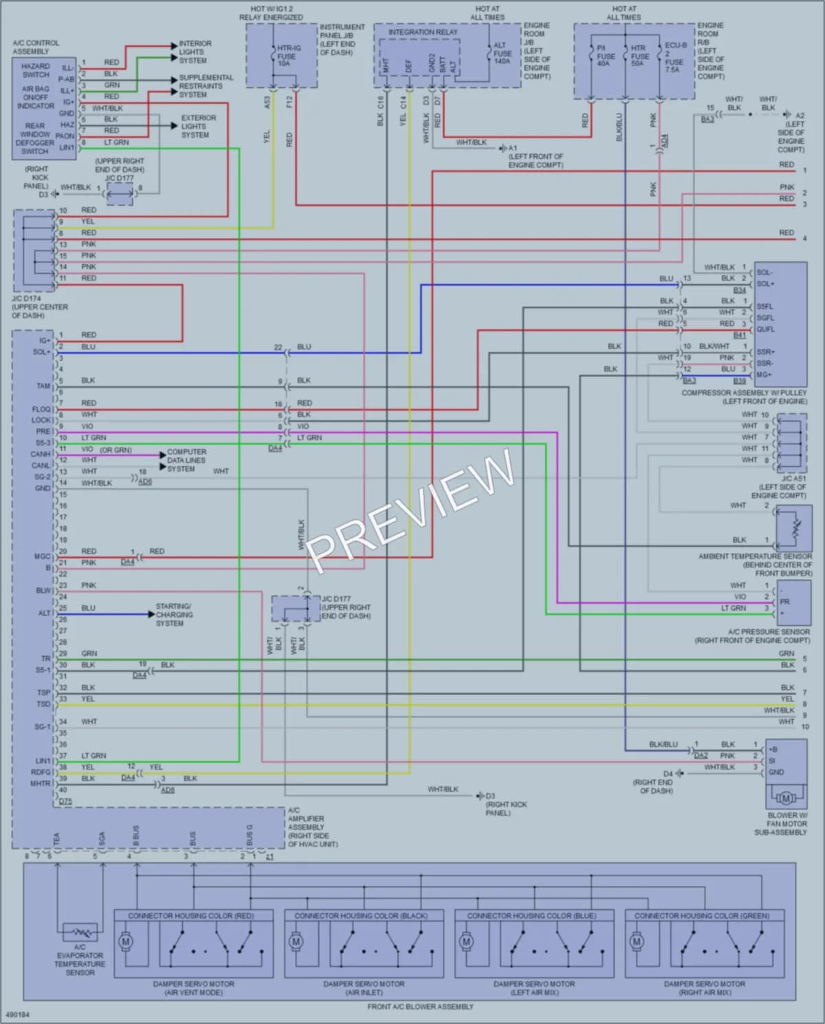 2016 Toyota Sienna Air Conditioning wiring diagram preview