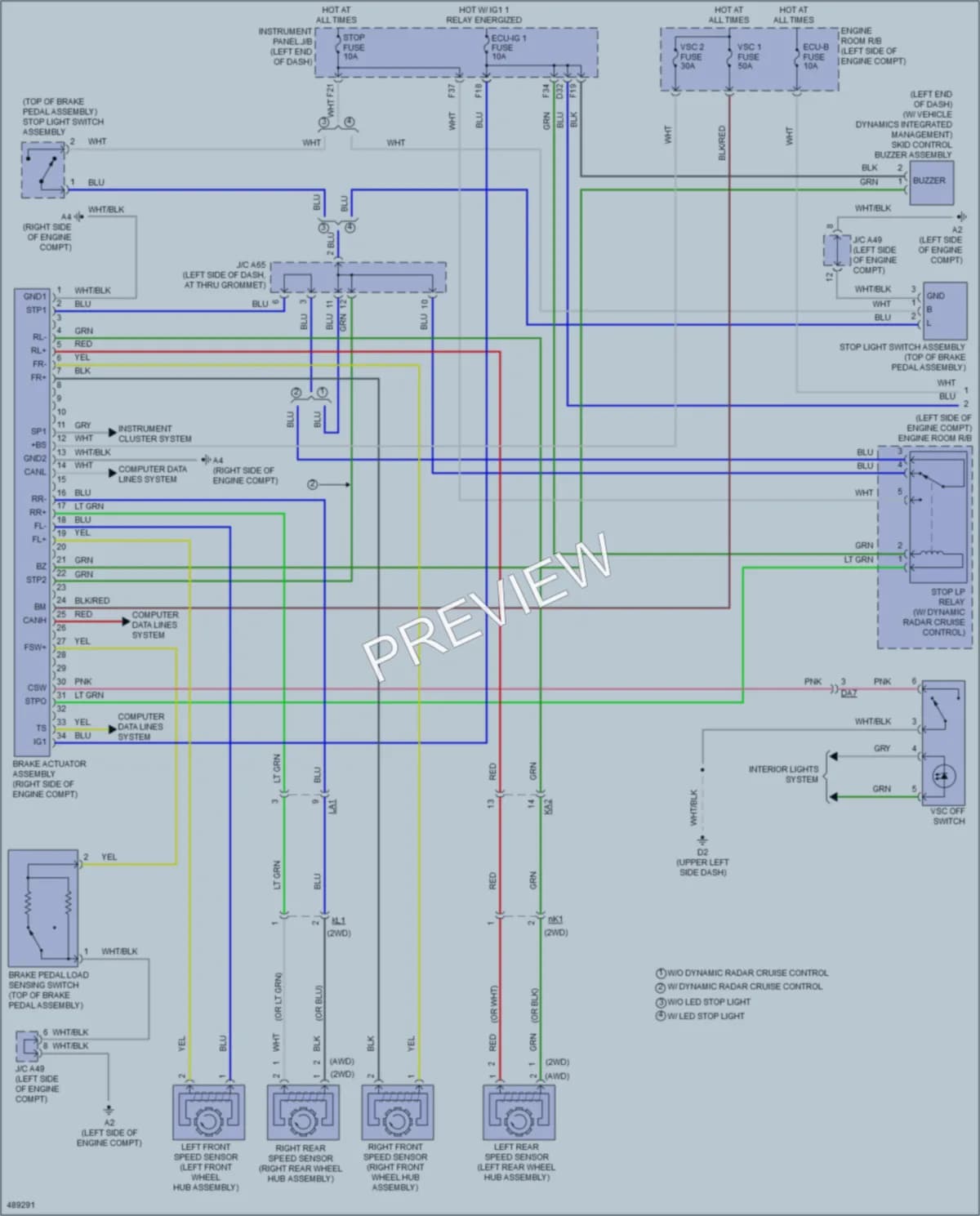 2016 Toyota Sienna Anti Lock Brakes wiring diagram preview