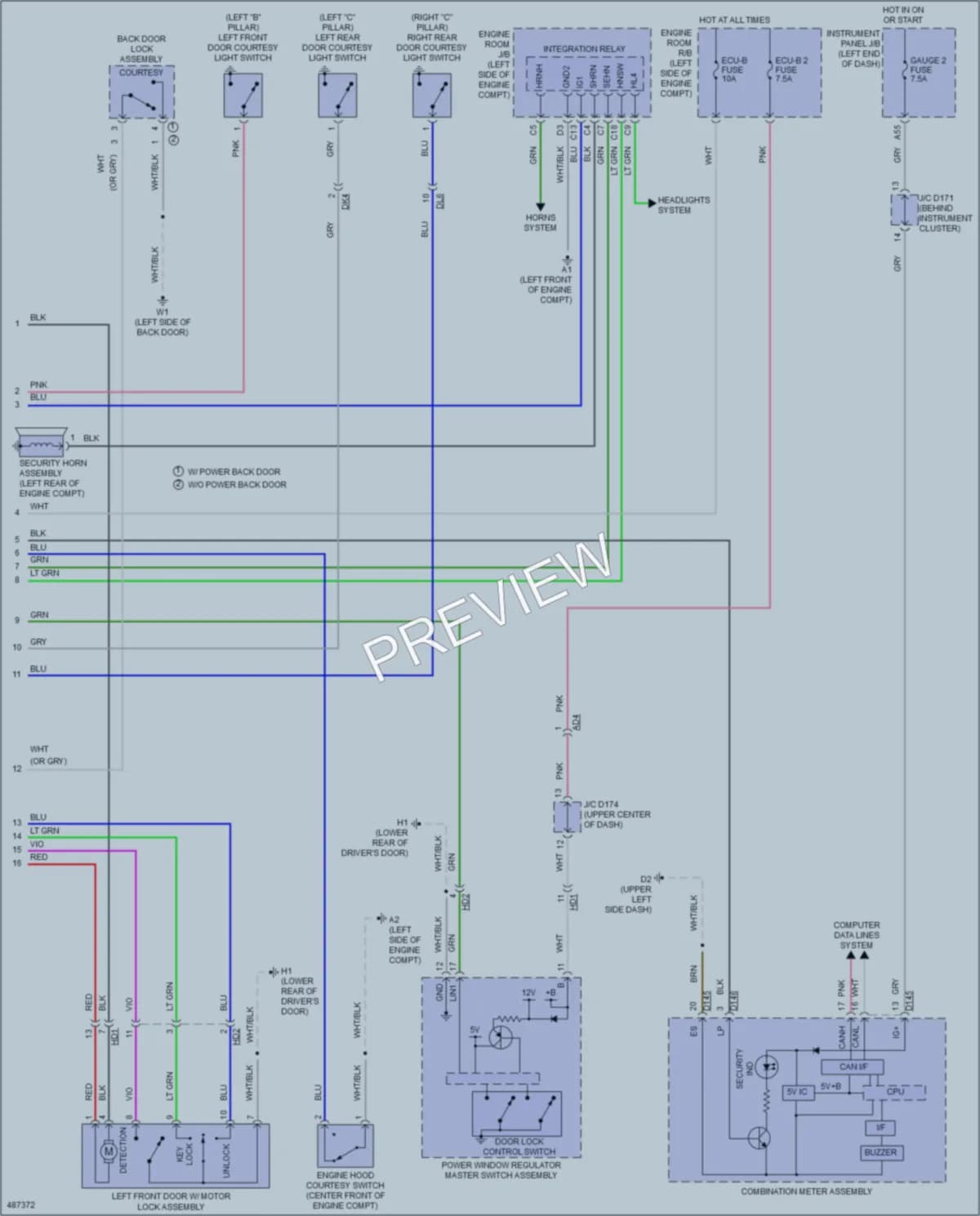 2016 Toyota Sienna Anti Theft wiring diagram preview