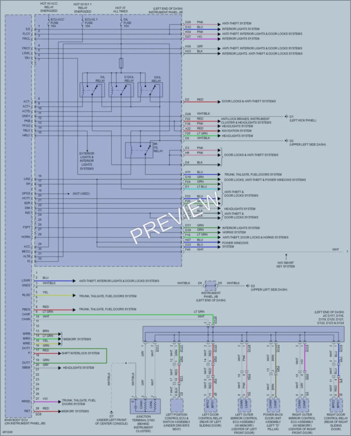 2016 Toyota Sienna Body Control Modules wiring diagram preview