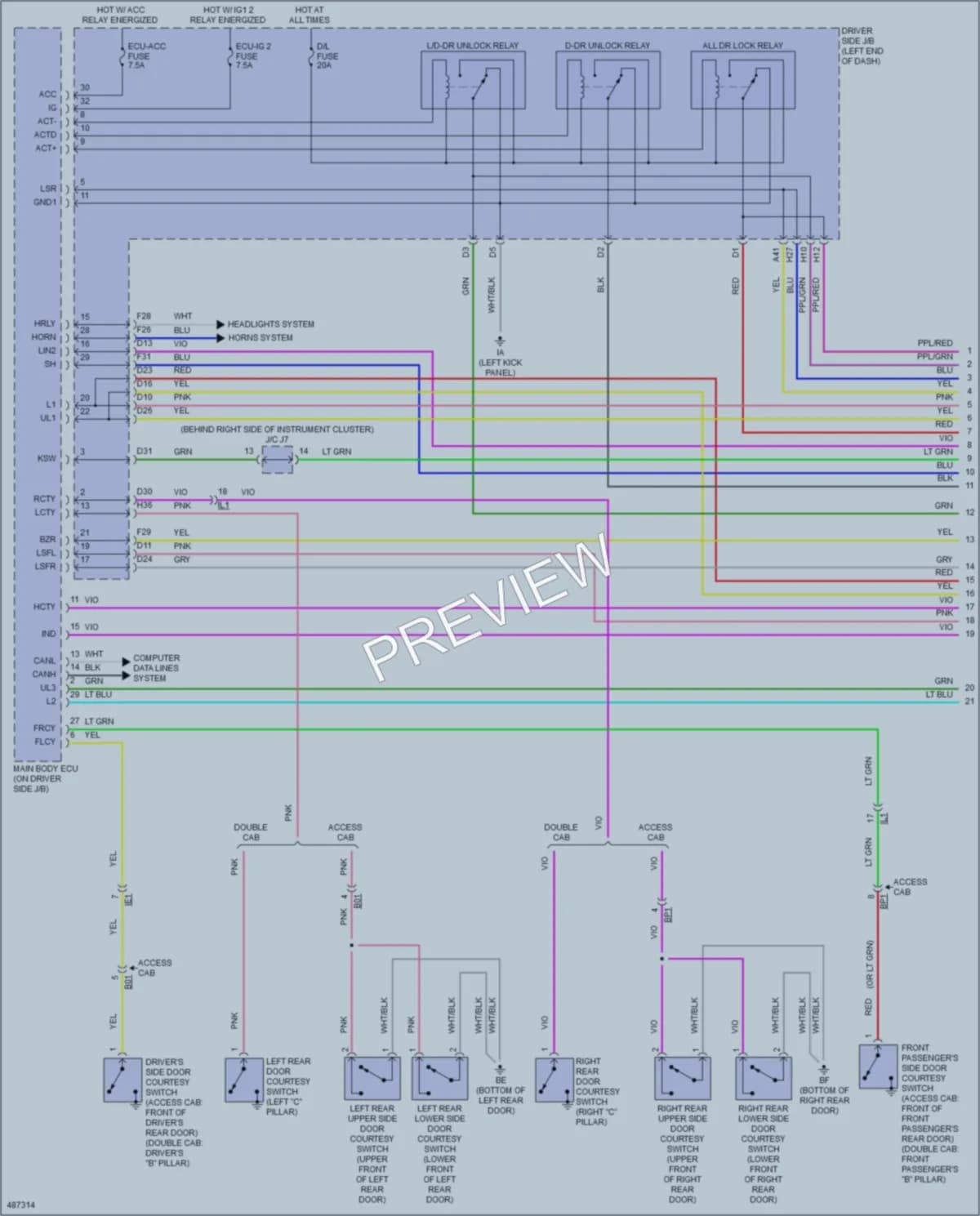 2016 Toyota Tacoma Anti Theft wiring diagram preview