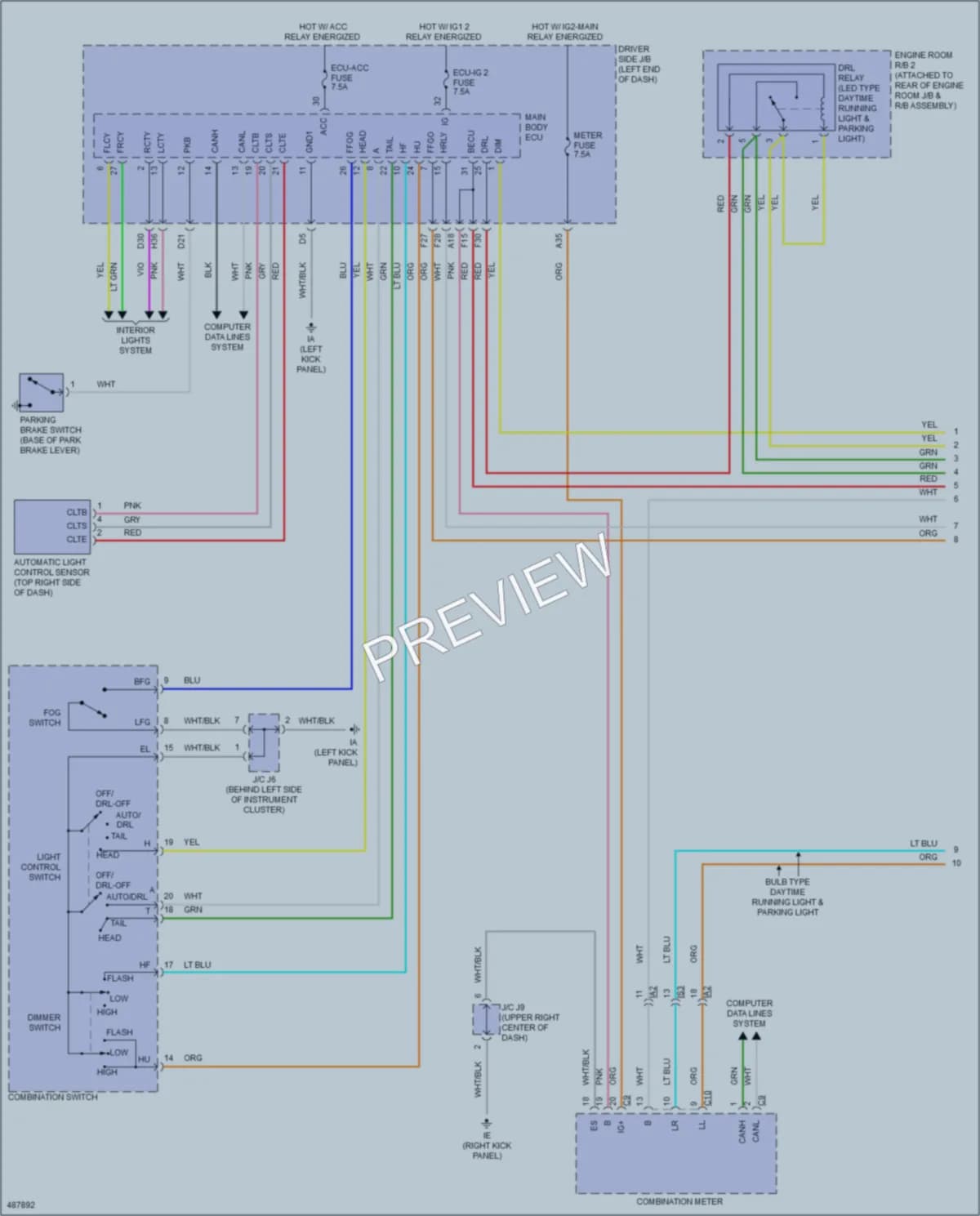 2016 Toyota Tacoma Headlights wiring diagram preview