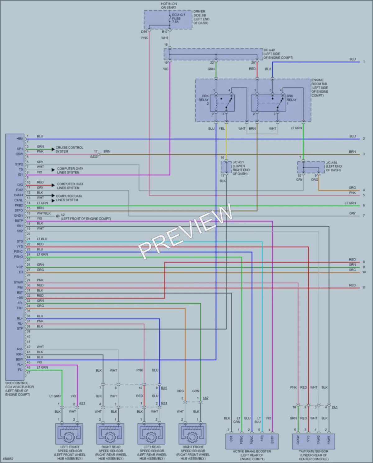 2016 Toyota Tundra Anti Lock Brakes wiring diagram preview