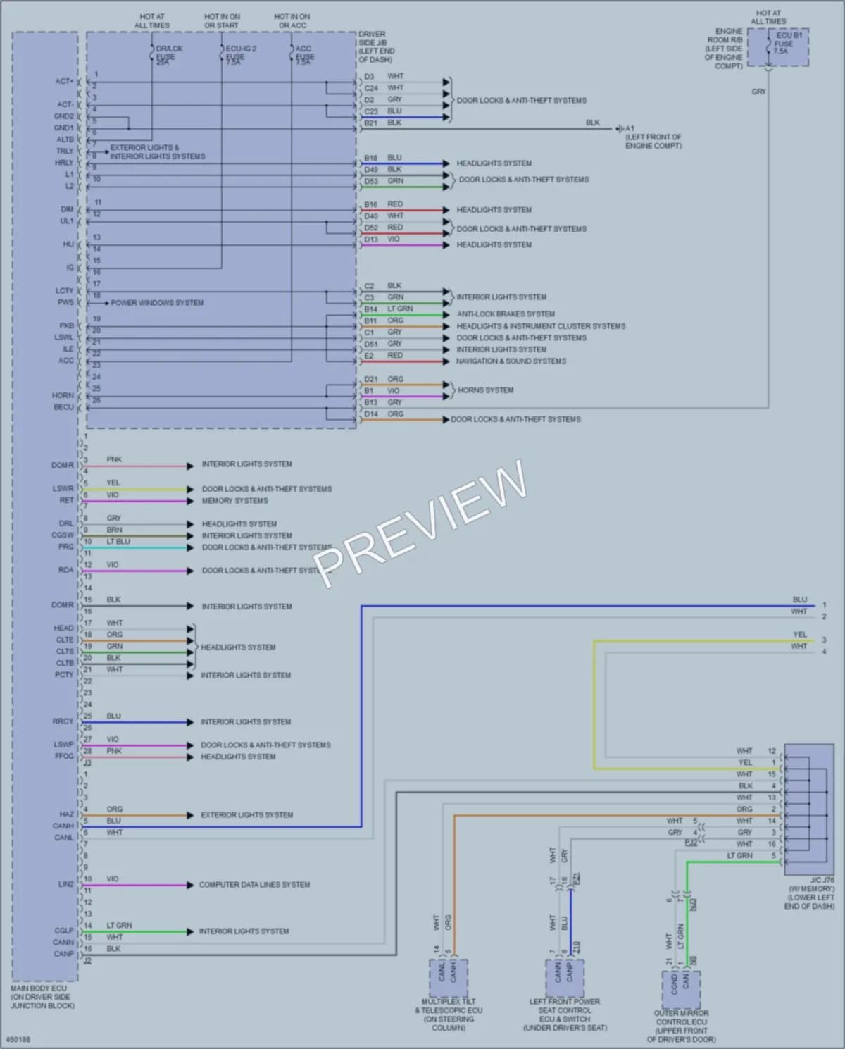 2016 Toyota Tundra Body Control Modules wiring diagram preview