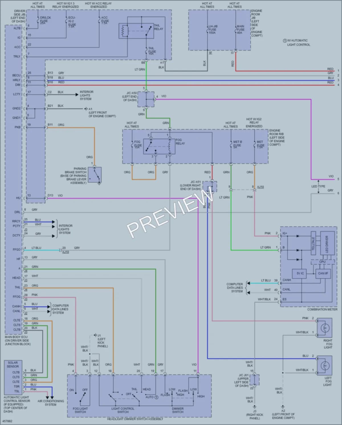 2016 Toyota Tundra Headlights wiring diagram preview