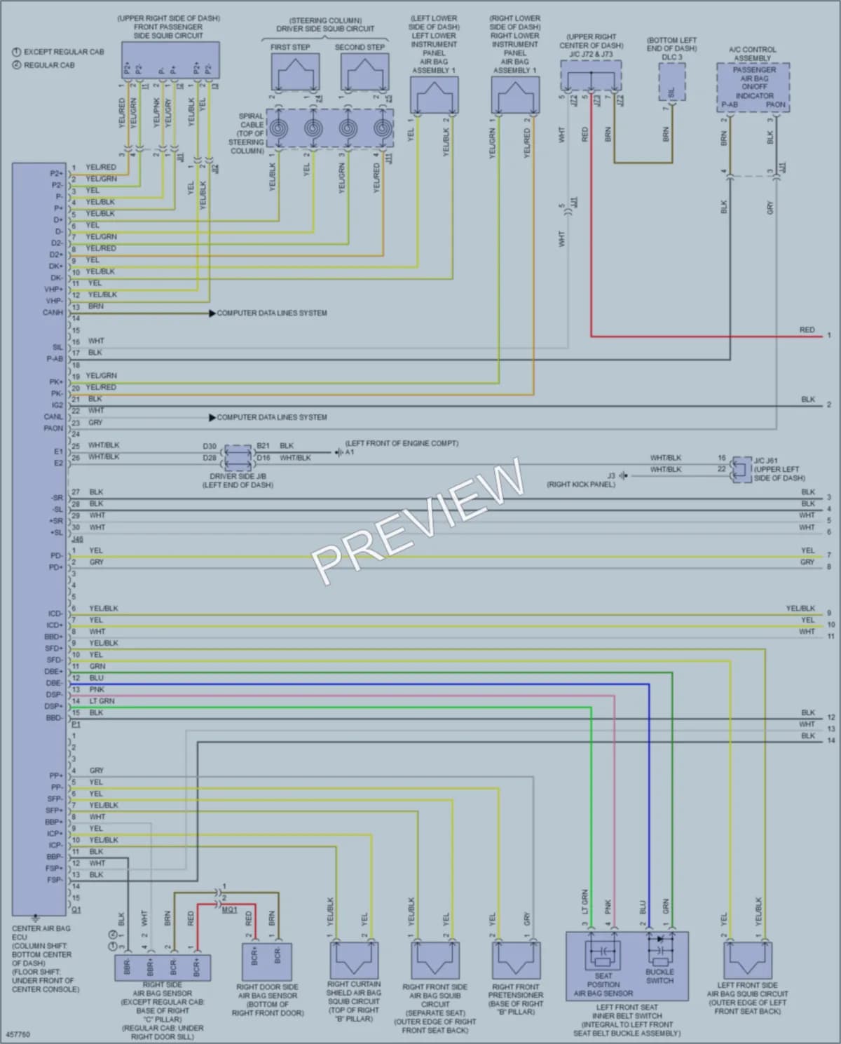 2016 Toyota Tundra Supplemental Restraints wiring diagram preview