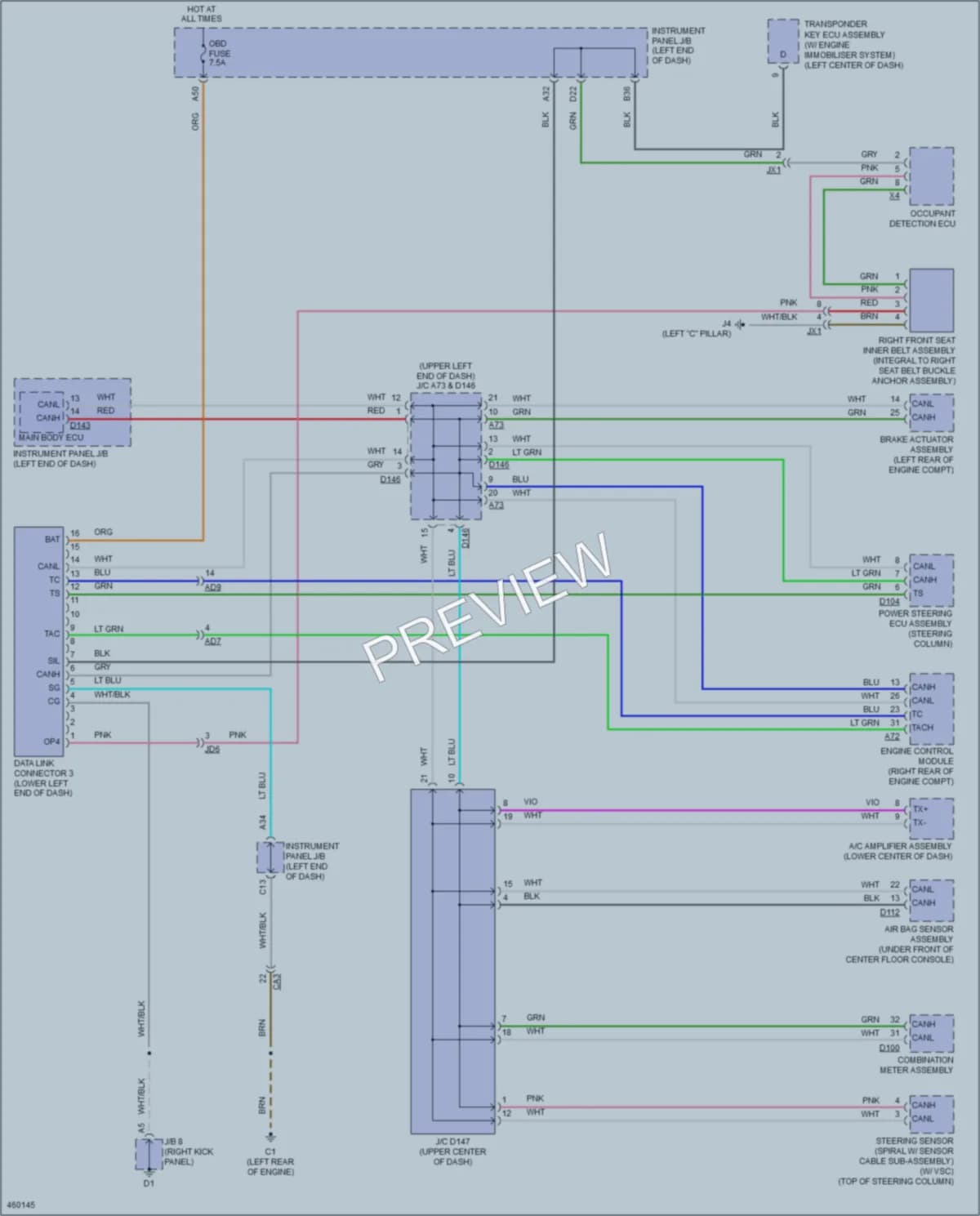 2016 Toyota Yaris Computer Data Lines wiring diagram preview