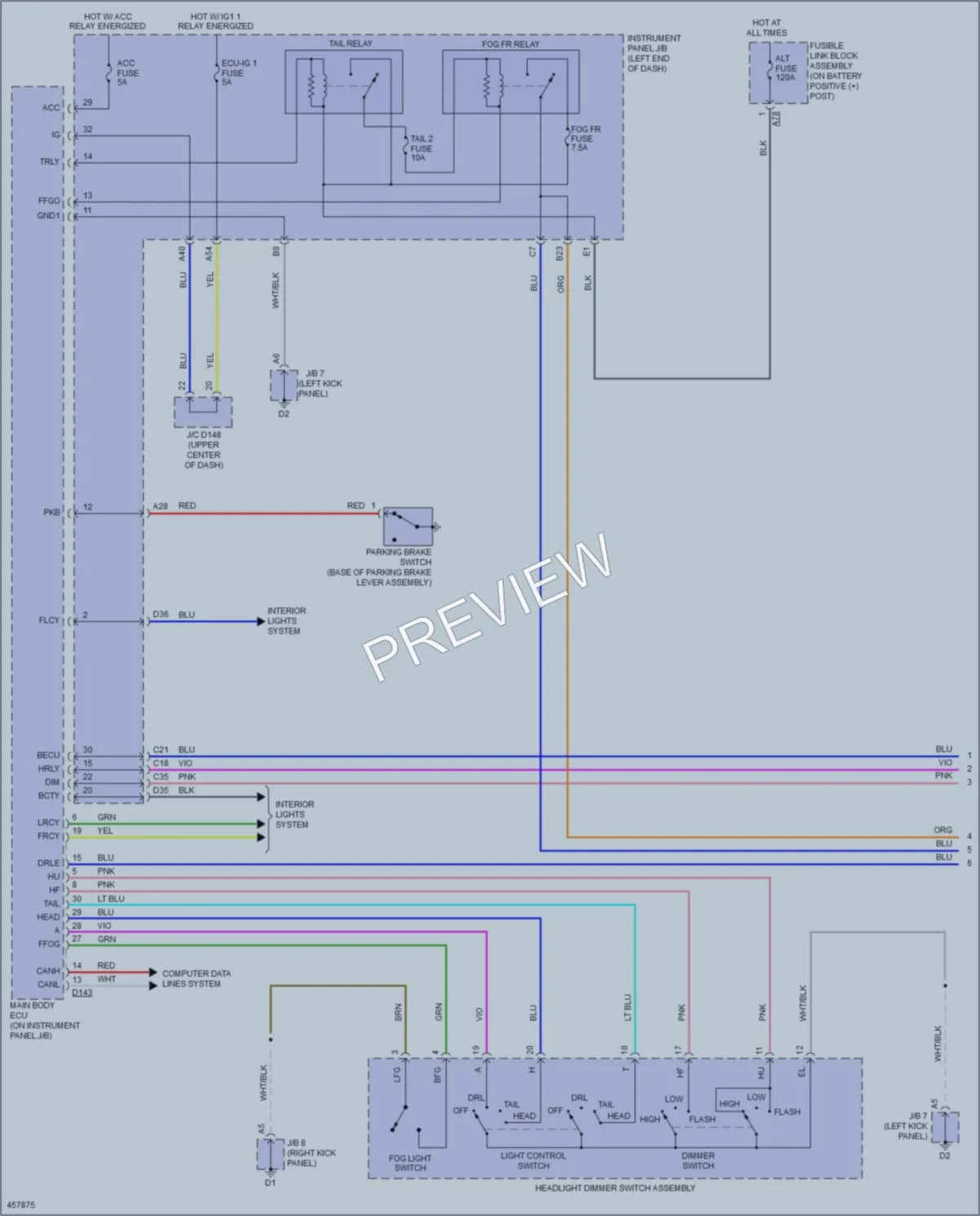 2016 Toyota Yaris Headlights wiring diagram preview