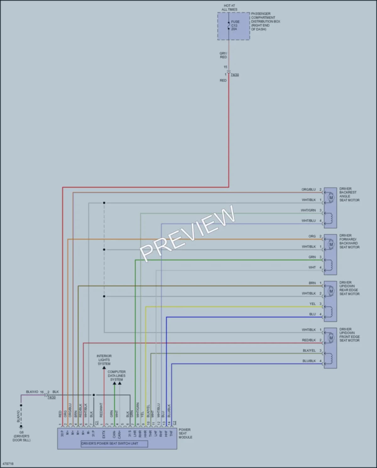2016 Volvo S60CrossCountry Memory Systems wiring diagram preview