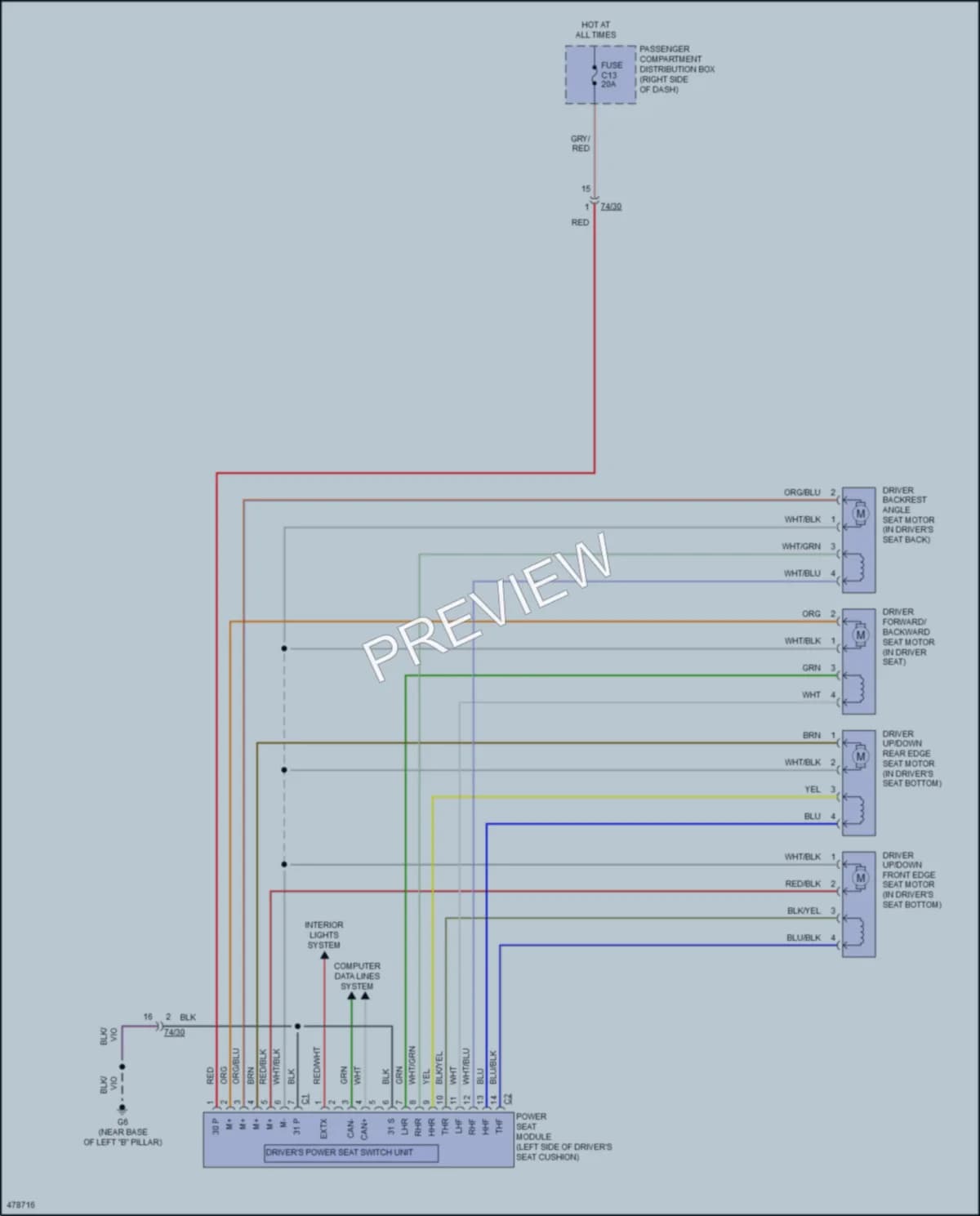 2016 Volvo S80 Memory Systems wiring diagram preview