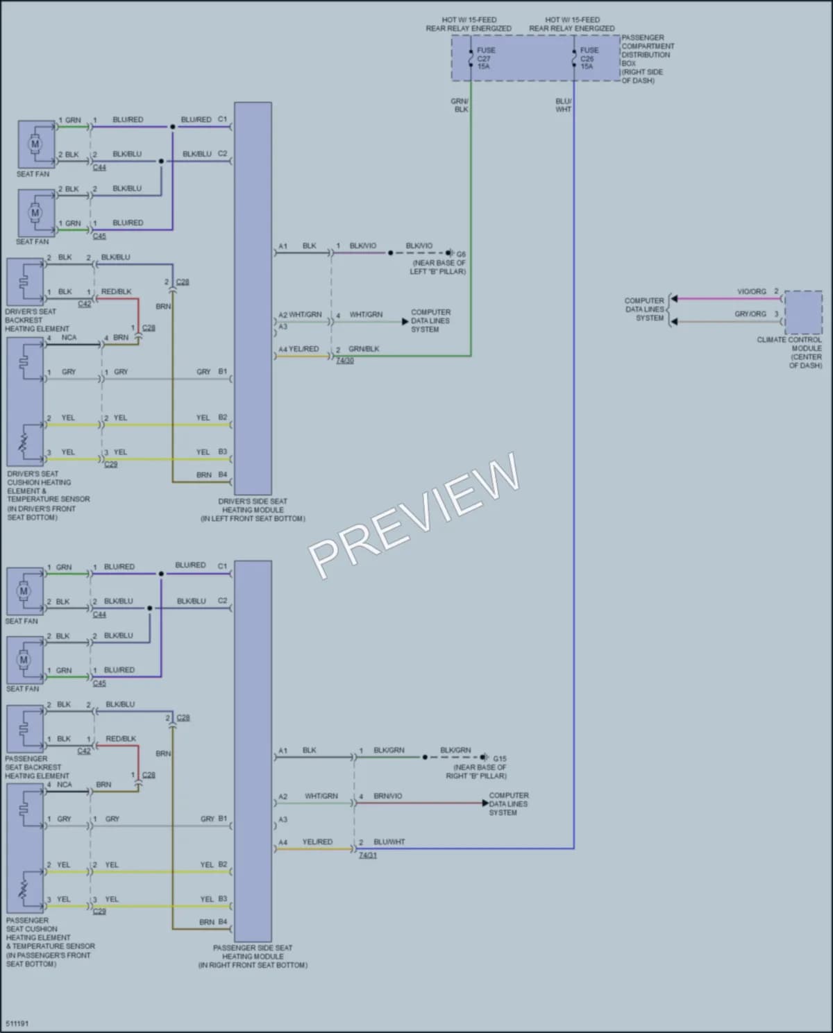 2016 Volvo S80 Power Seats wiring diagram preview