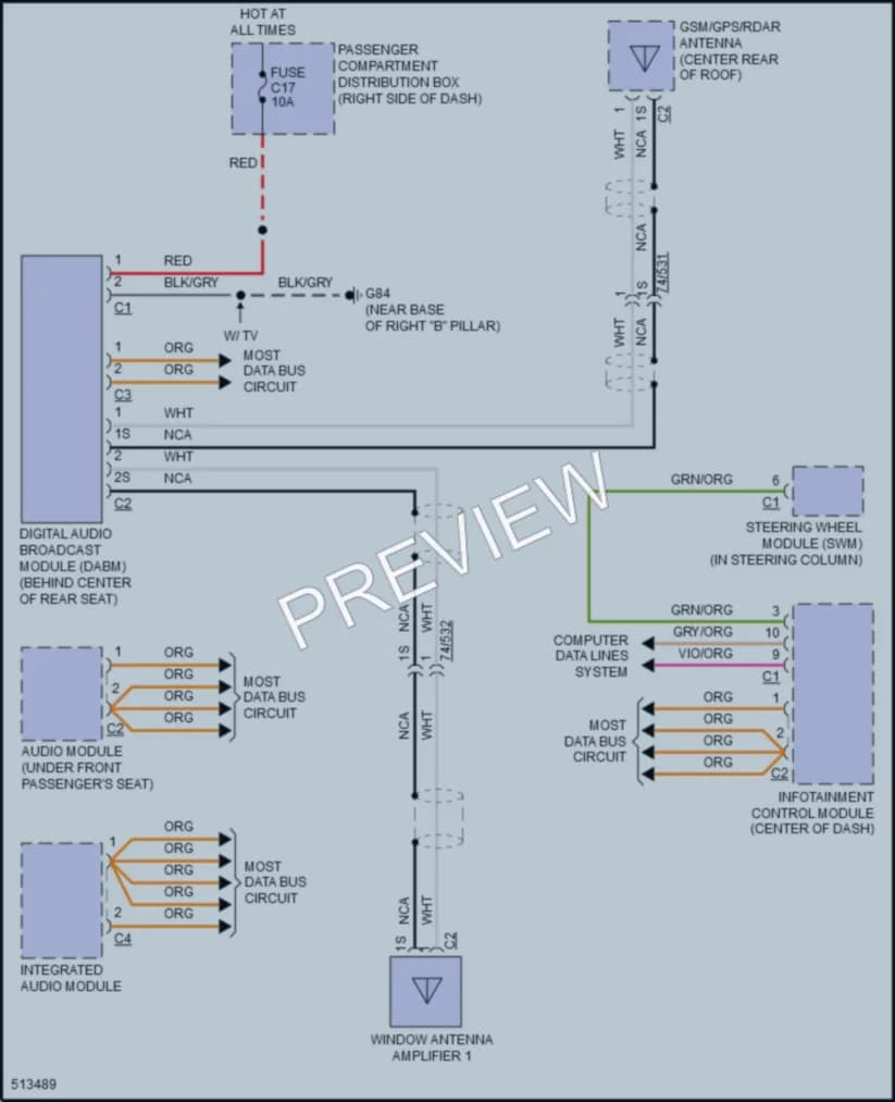 2016 Volvo S80 Radio wiring diagram preview