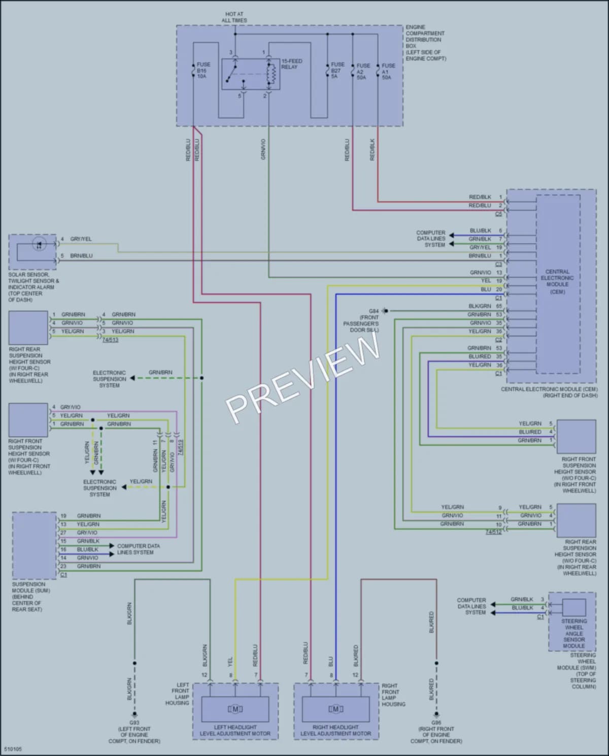 2016 Volvo V60CrossCountry Headlights wiring diagram preview