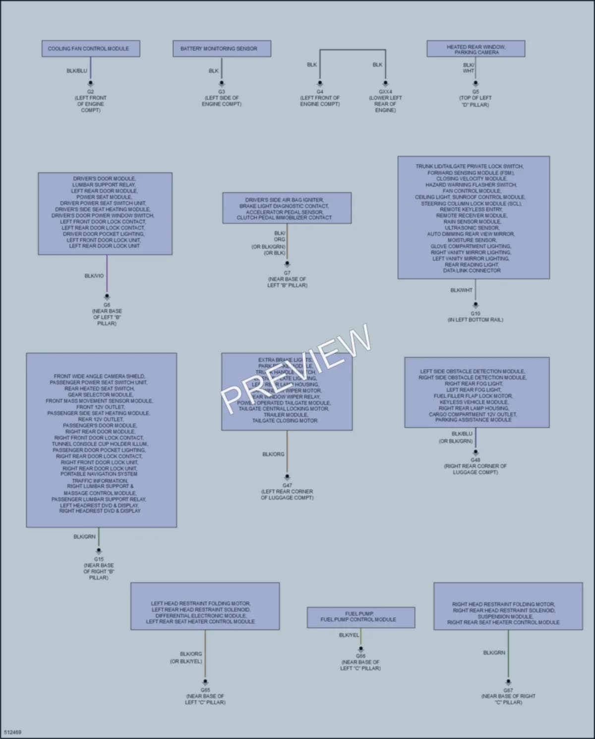 2016 Volvo XC60 Ground Distribution wiring diagram preview
