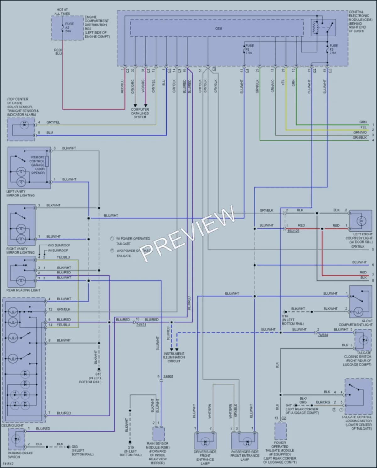 2016 Volvo XC60 Interior Lights wiring diagram preview