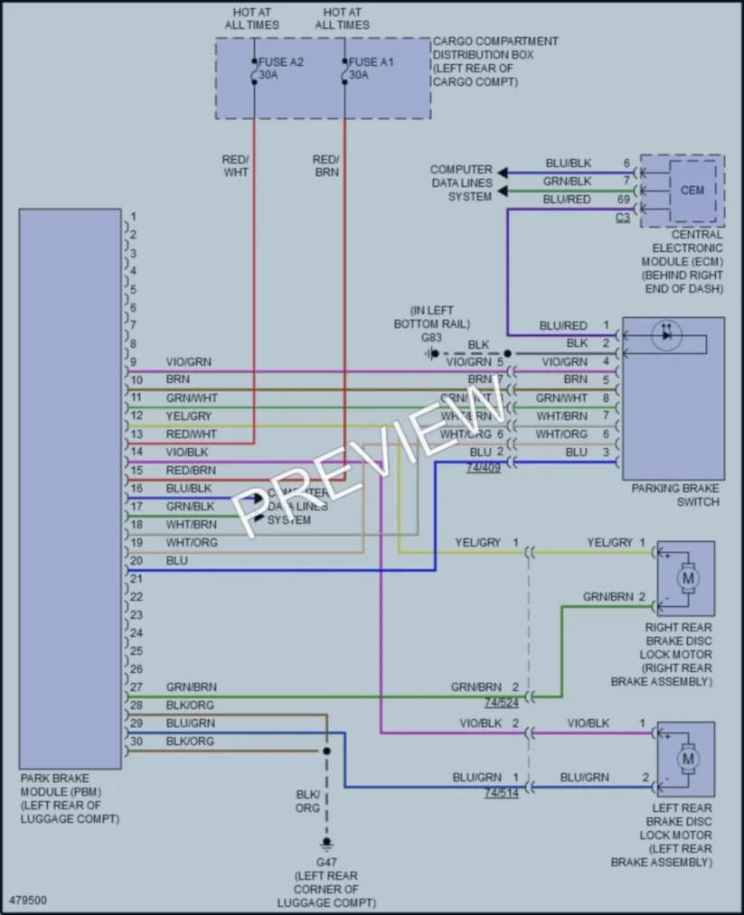 2016 Volvo XC60 Shift Interlock wiring diagram preview