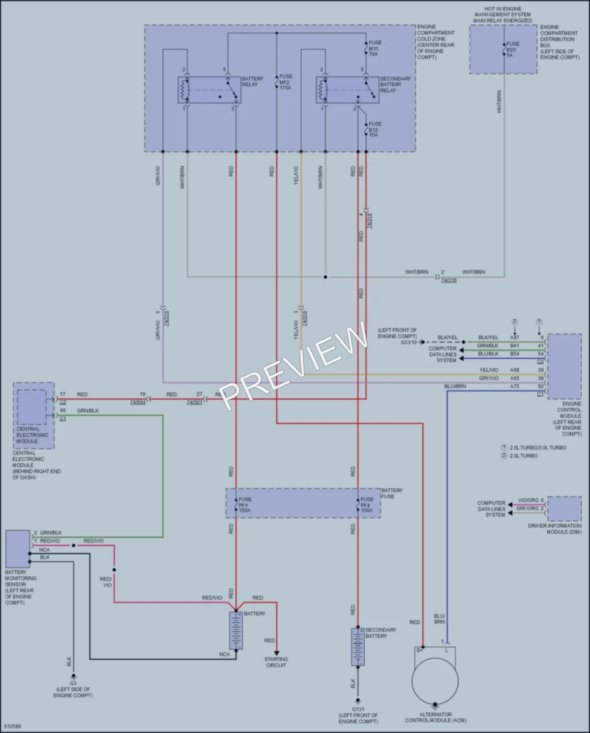 2016 Volvo XC60 Starting Charging wiring diagram preview