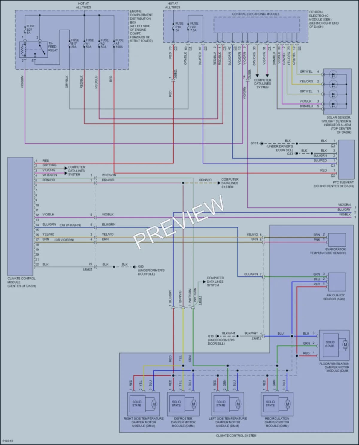2016 Volvo XC70 Air Conditioning wiring diagram preview