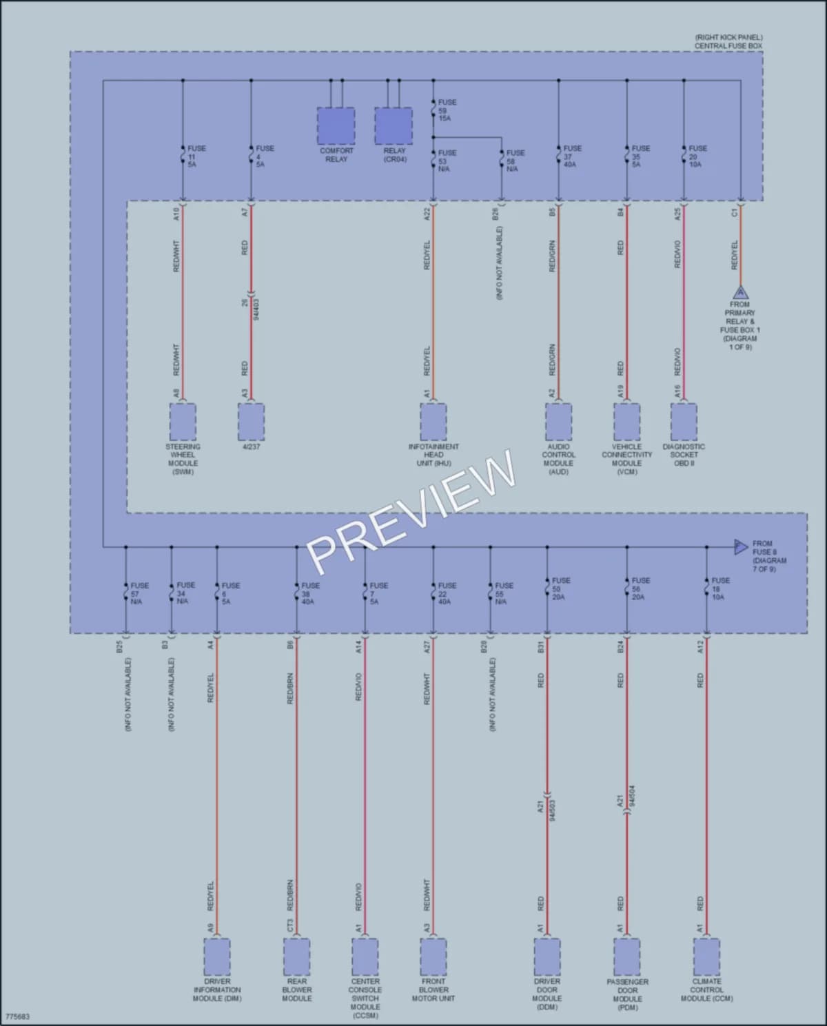 2016 Volvo XC90PlugIn Power Distribution wiring diagram preview