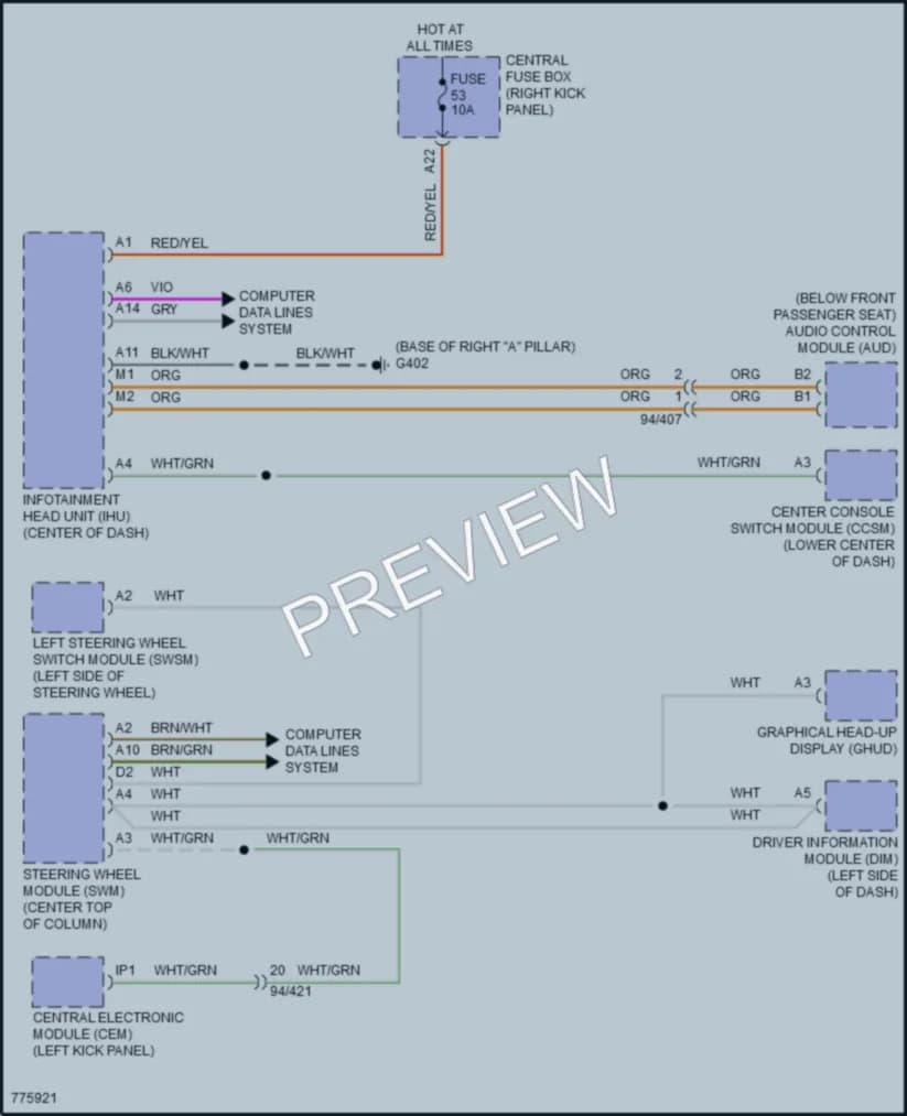 2016 Volvo XC90PlugIn Radio wiring diagram preview