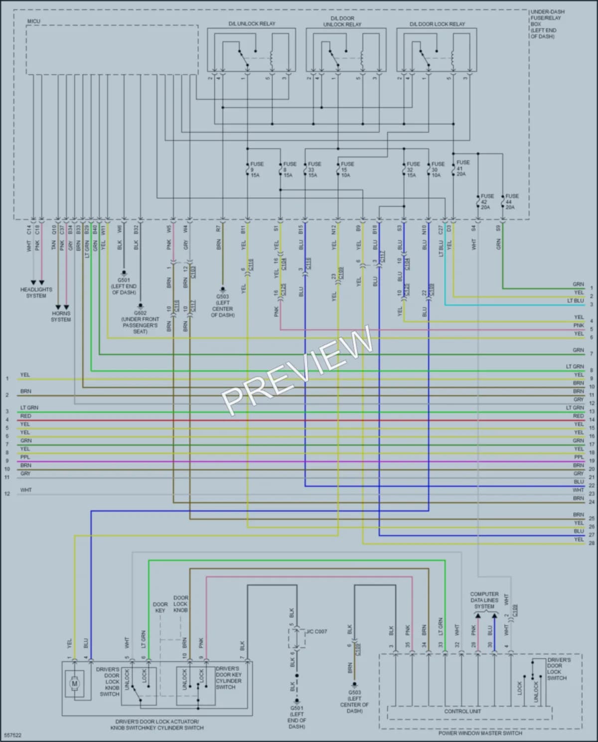 2017 Acura ILX Anti Theft wiring diagram preview