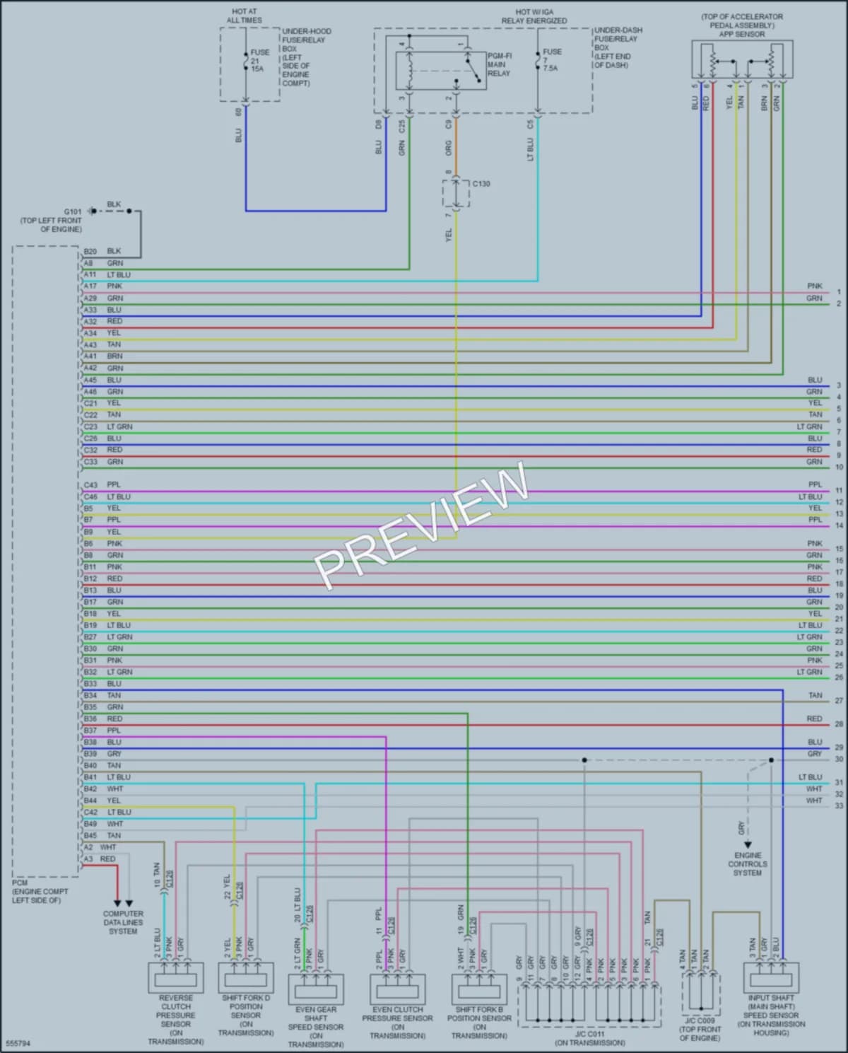 2017 Acura ILX Transmission wiring diagram preview