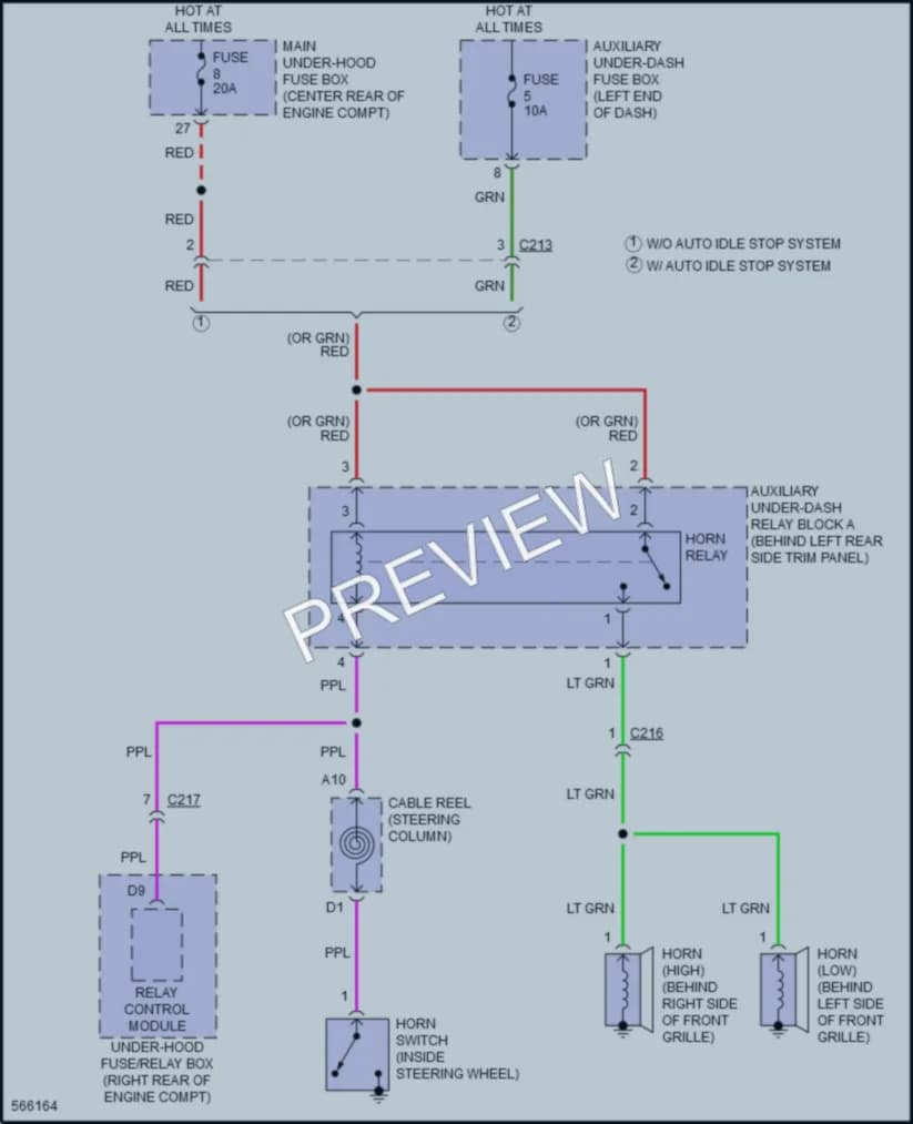 2017 Acura MDX Horn wiring diagram preview